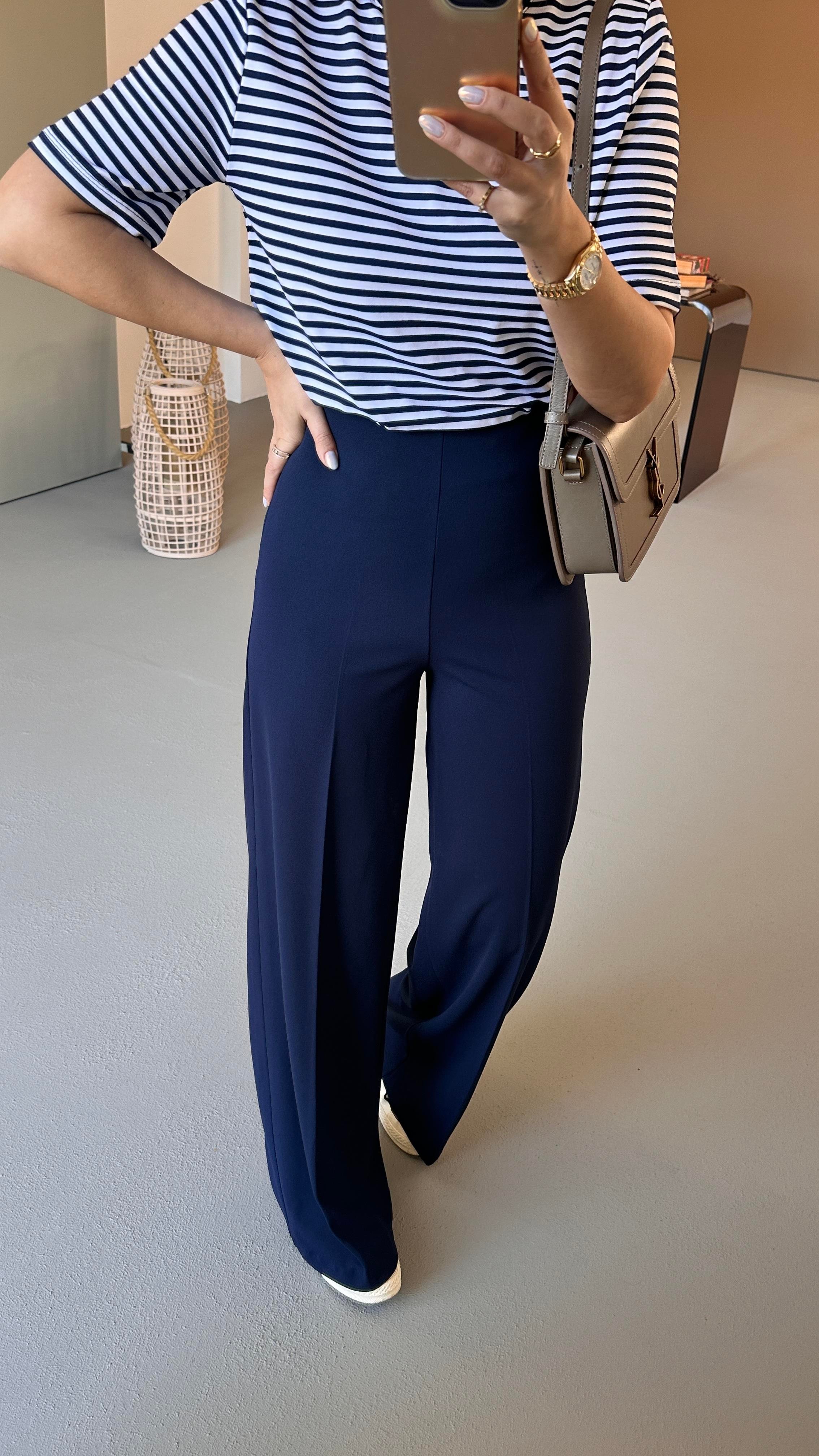 Comfortlux Likralı Lacivert Bol Pantolon