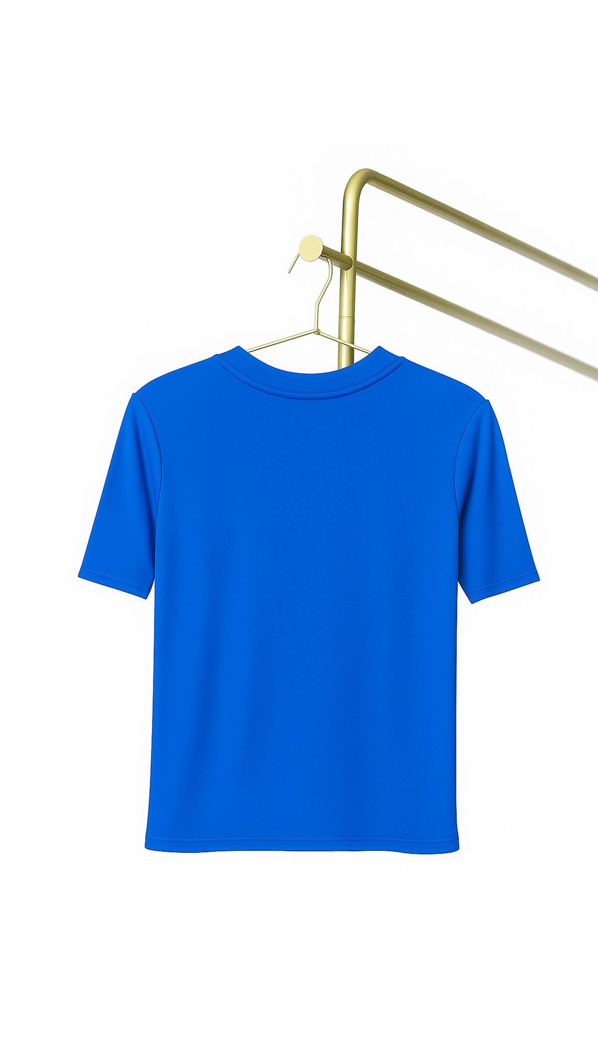 Dik Yaka Pamuklu Fit Basic Tshirt