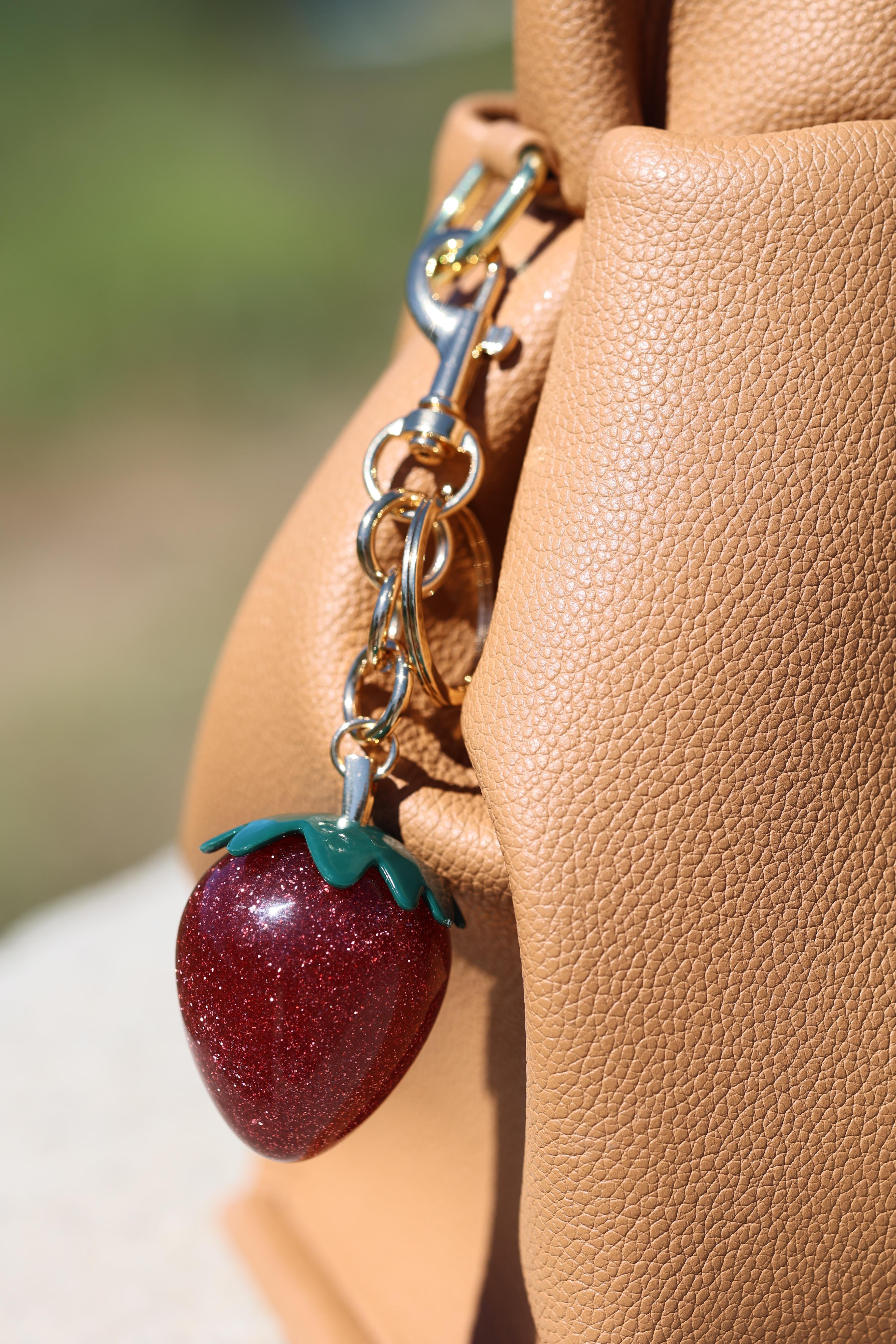 Glitter Strawberry Çanta Charm