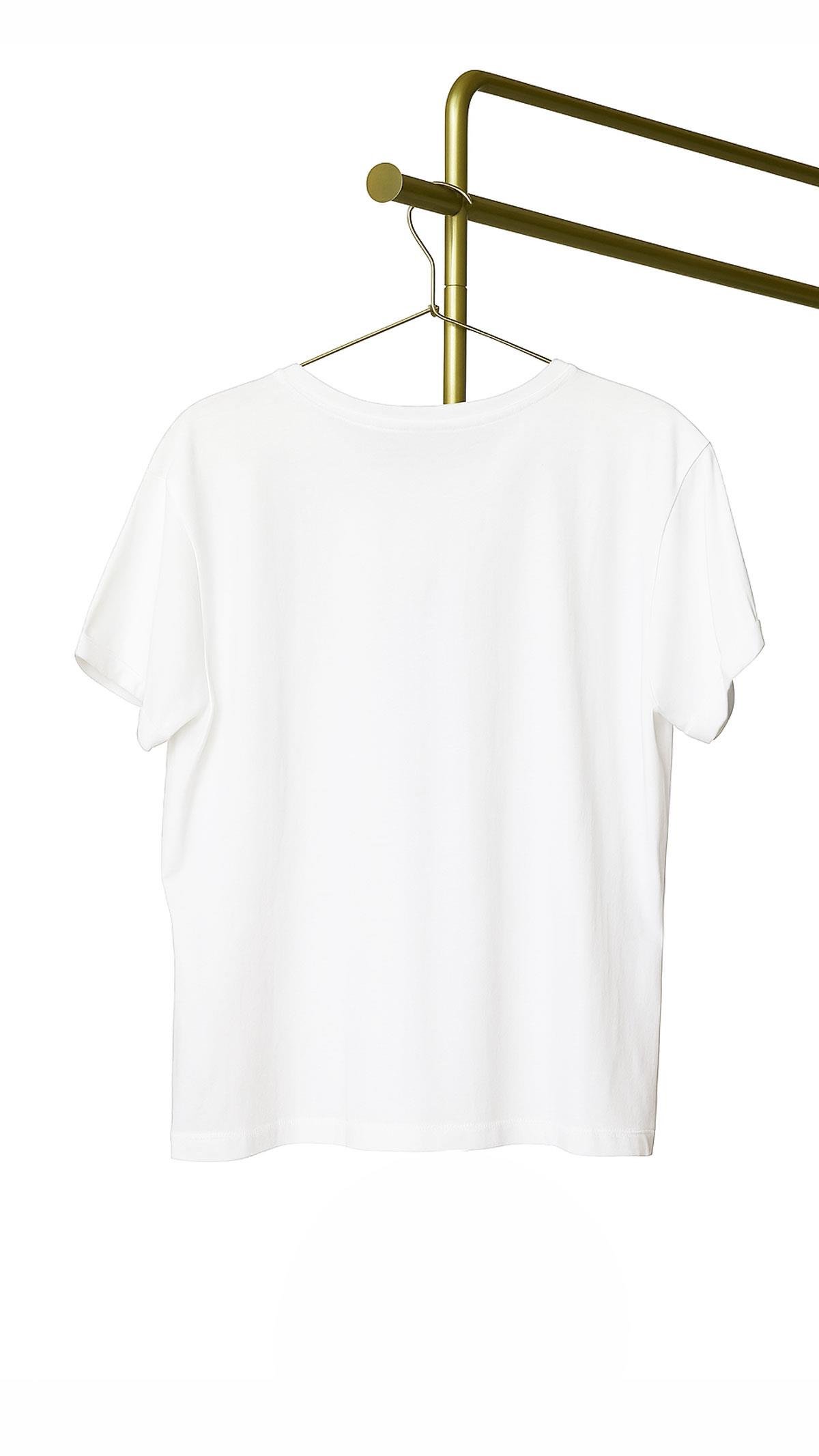 Kalp Baskılı Beyaz Tshirt