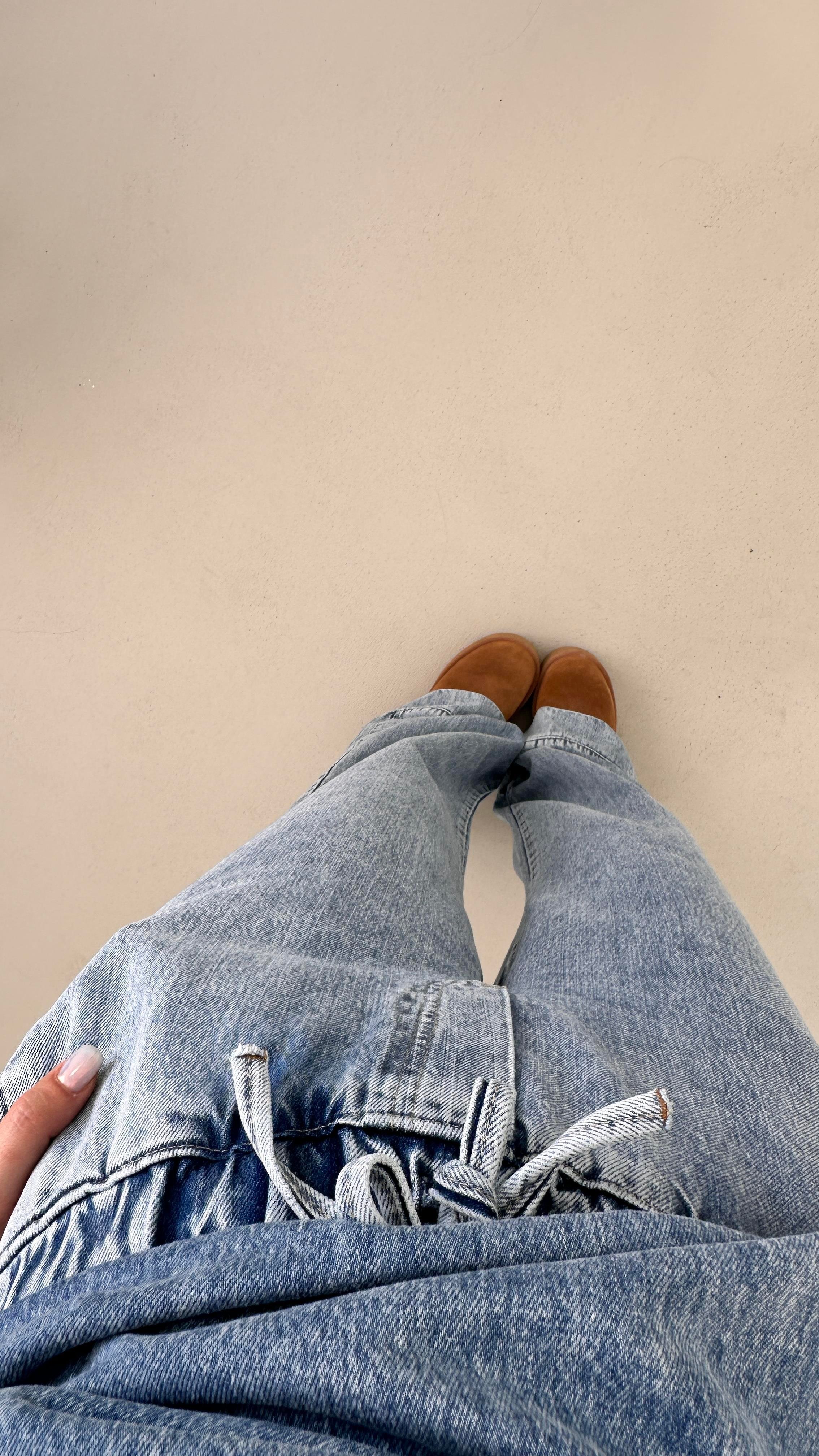 Özel Seri Yıkamalı Mavi Denim Takım