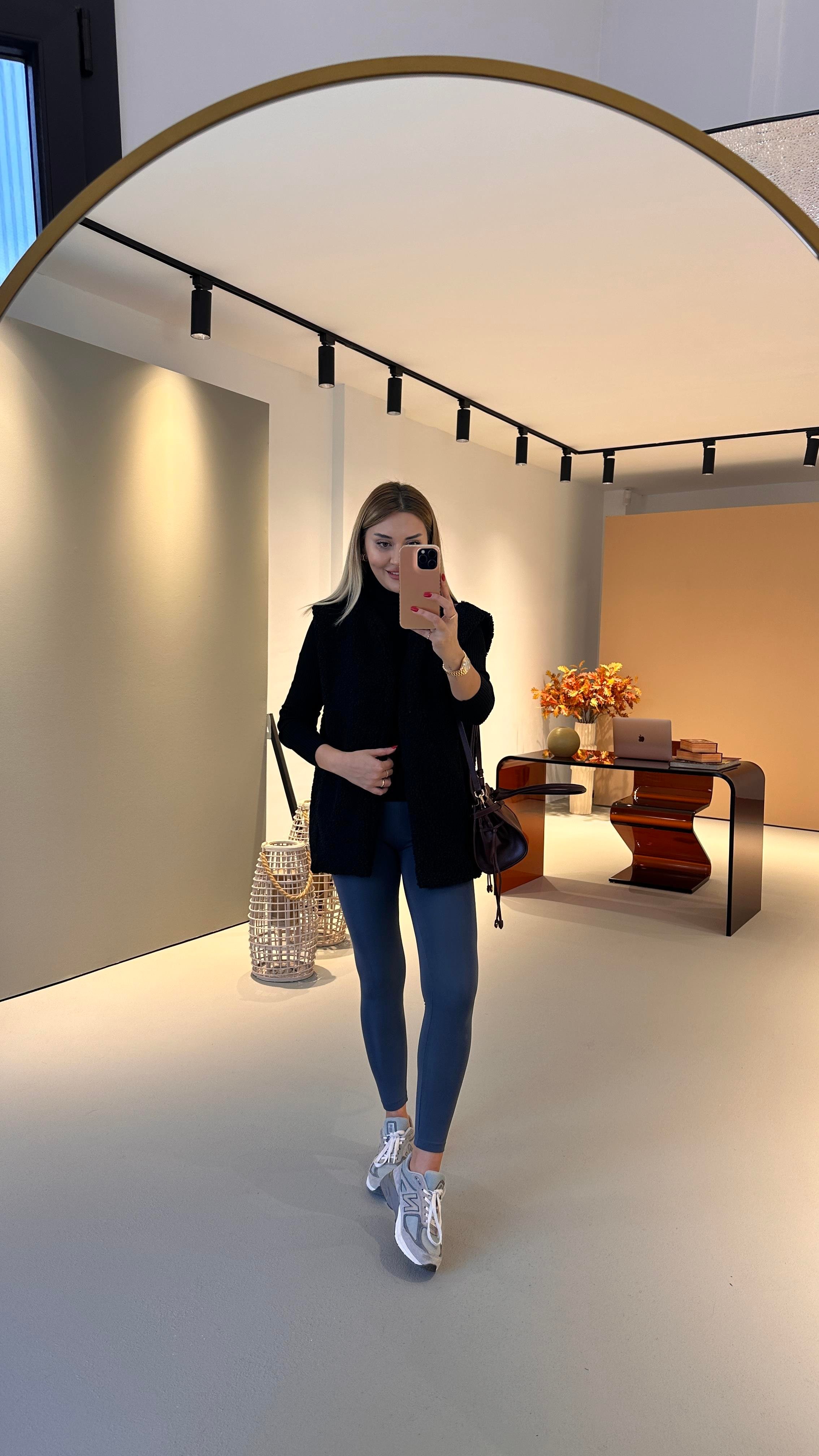 Premium Seri İçi Şardonlu Korse Etkili Antrasit Tayt