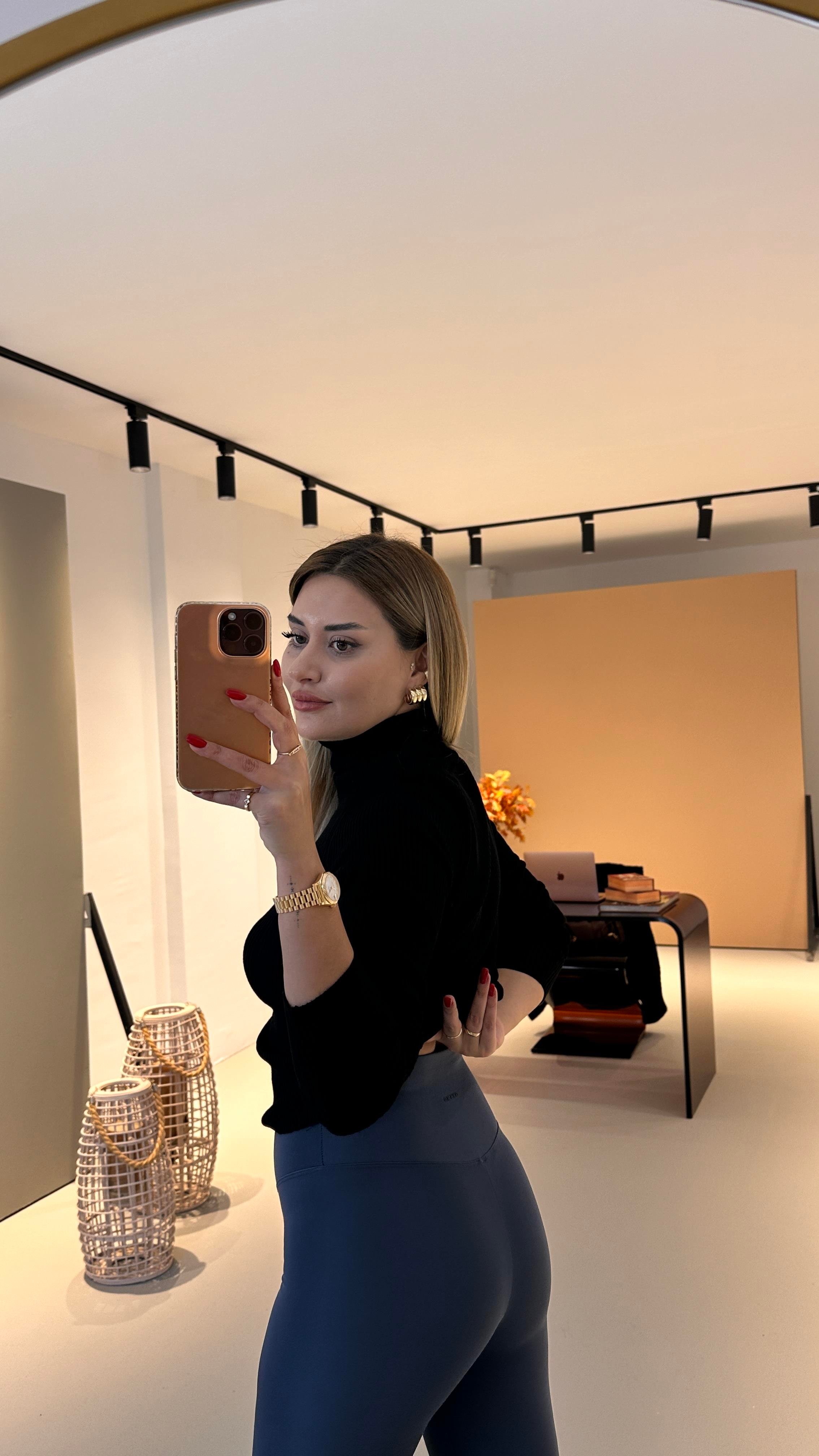 Premium Seri İçi Şardonlu Korse Etkili Antrasit Tayt