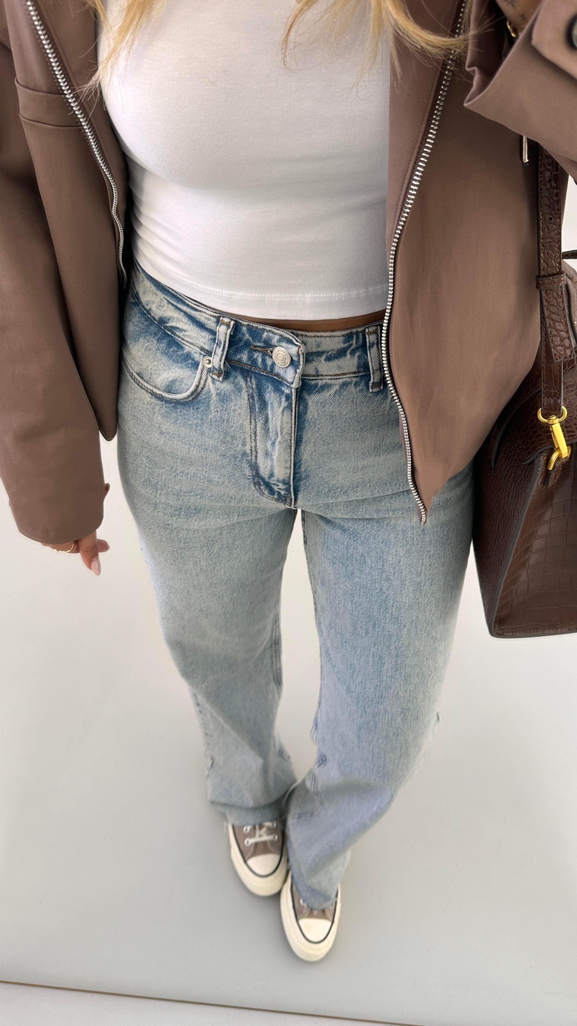 Premium Seri Kar Yıkama Straight Fit Jean