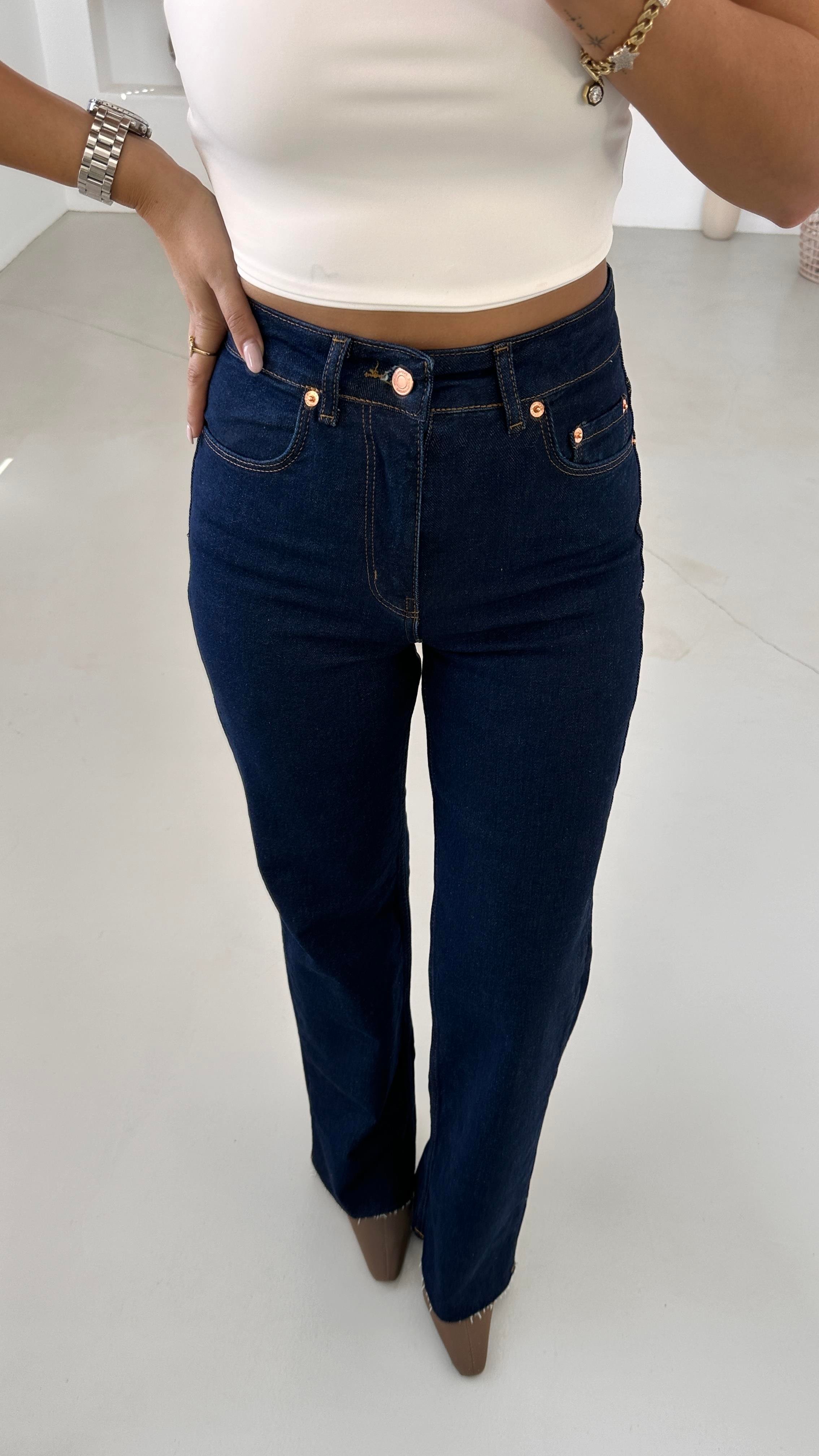 Premium Seri Lacivert Straight Fit Jean