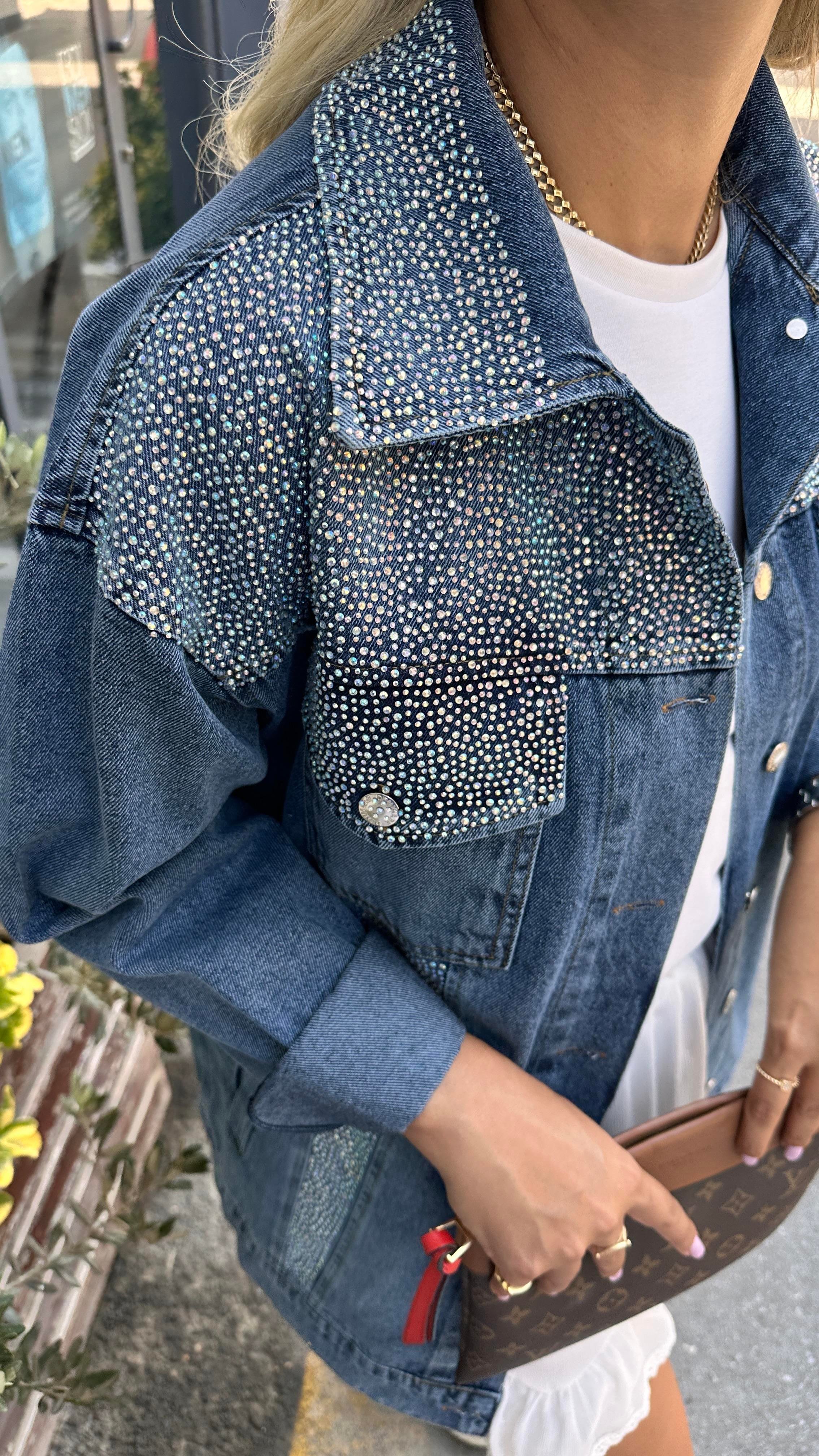 Premium Seri Taş Detay BF Denim Ceket