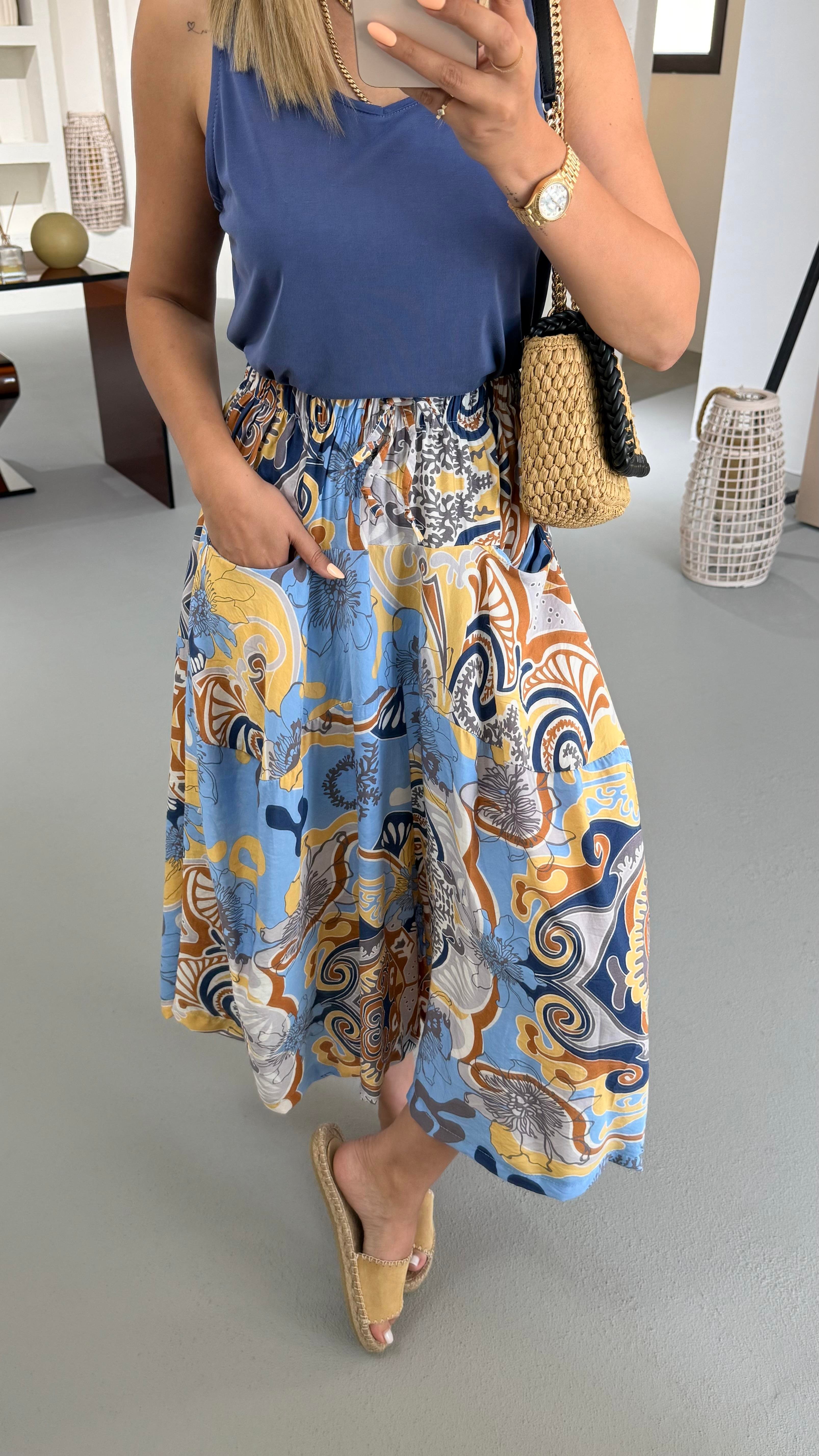 Şal Desen Bohem Şalvar Pantolon