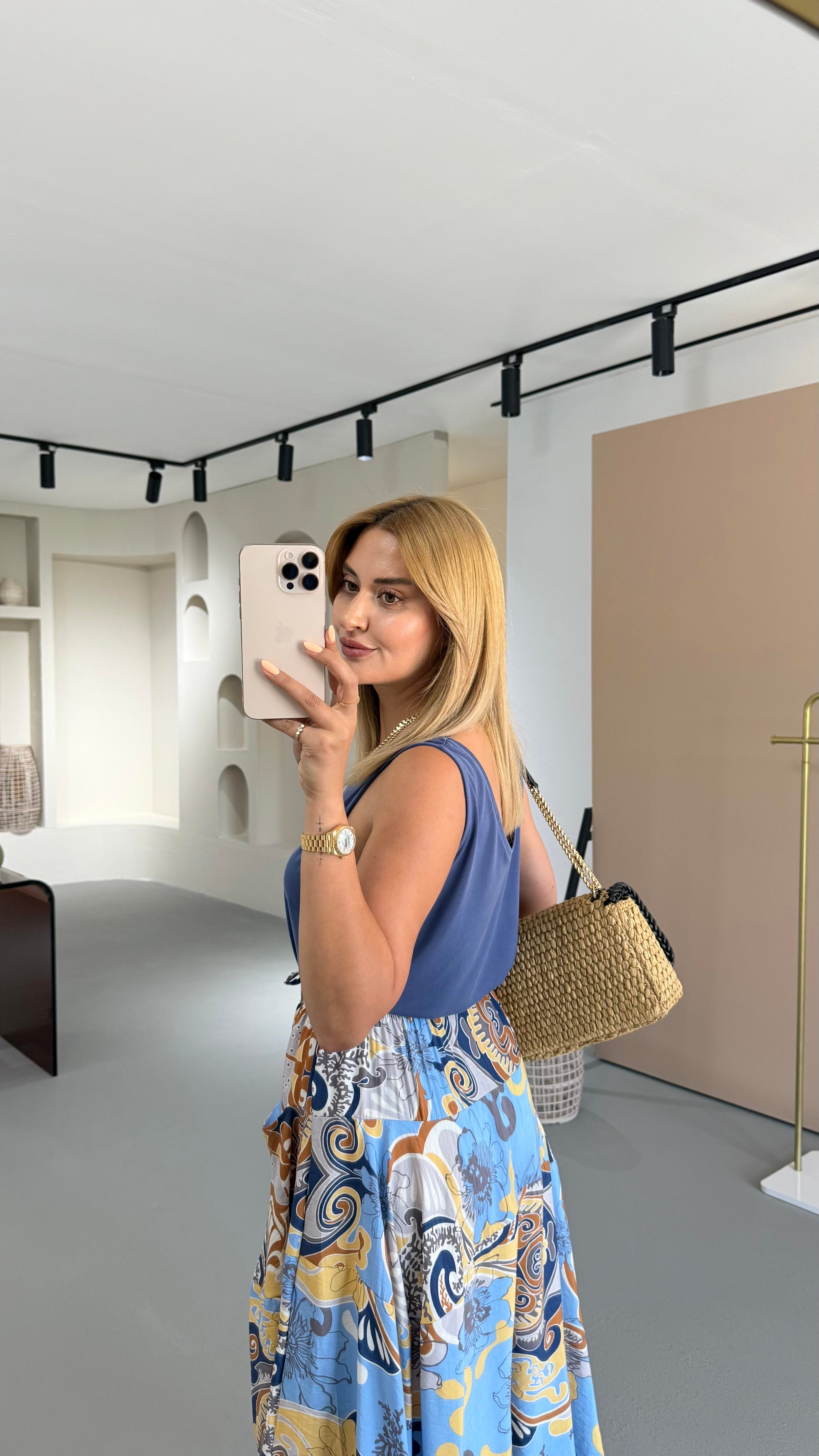 Şal Desen Bohem Şalvar Pantolon