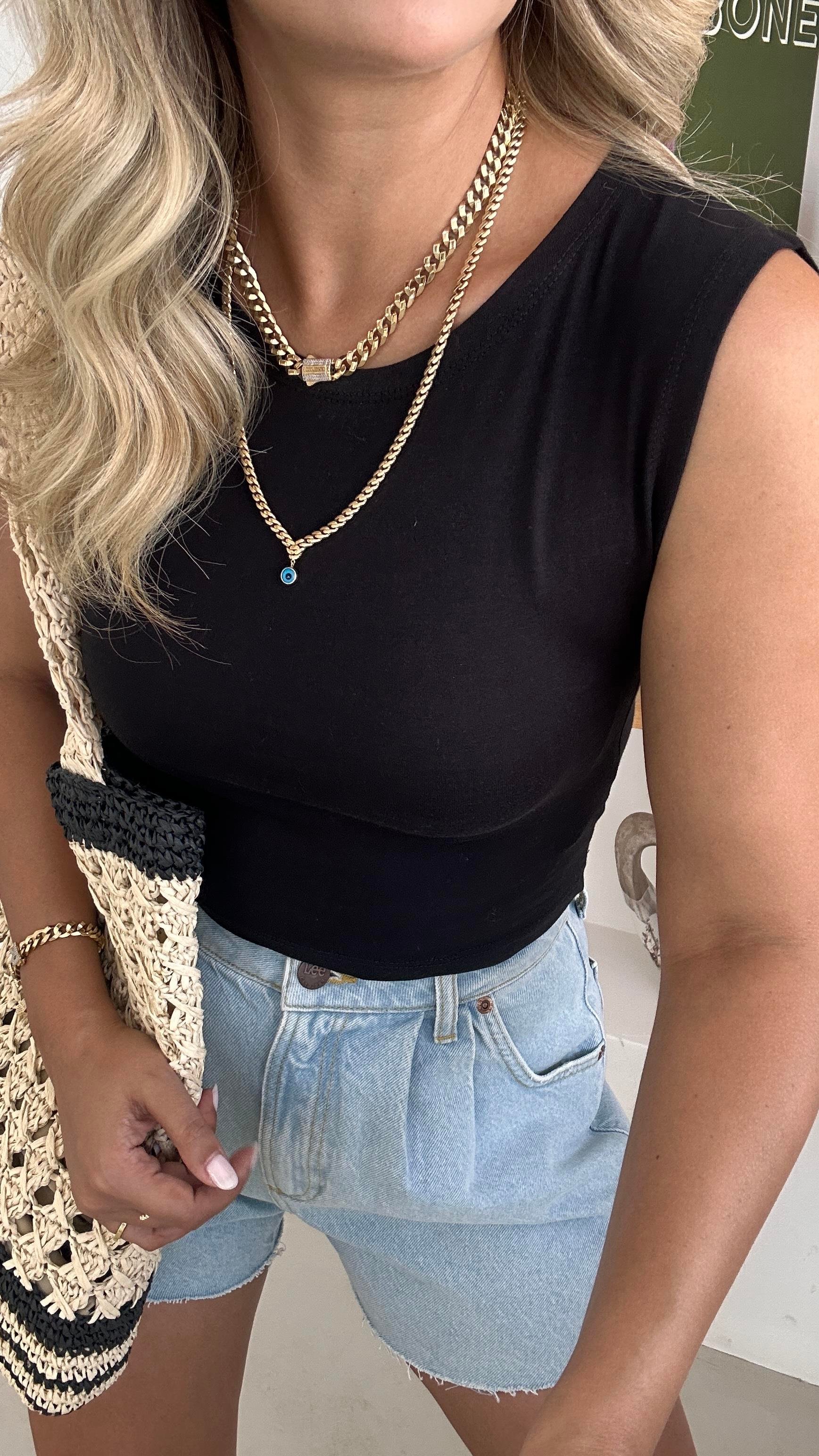 Sıfır Kol Siyah Slim Fit Crop