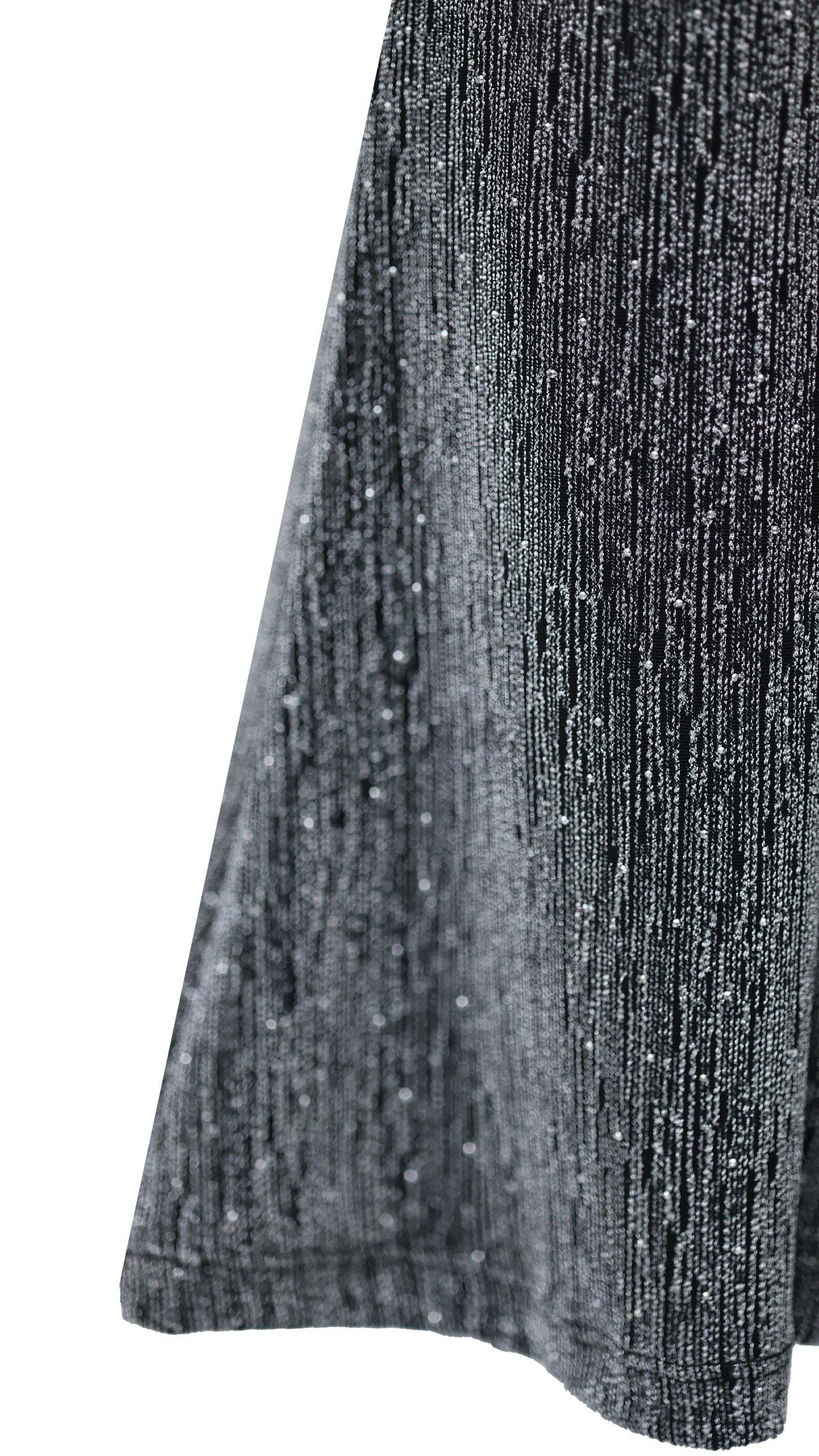 Silver Taş Detay İspanyol Paça Simli Pantolon