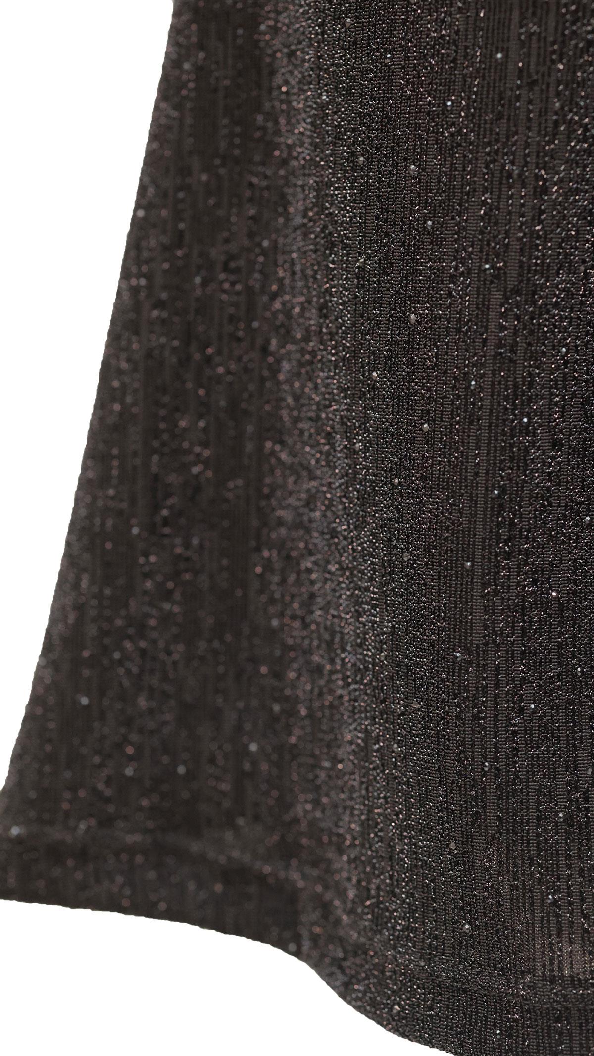 Siyah Taş Detay İspanyol Paça Simli Pantolon