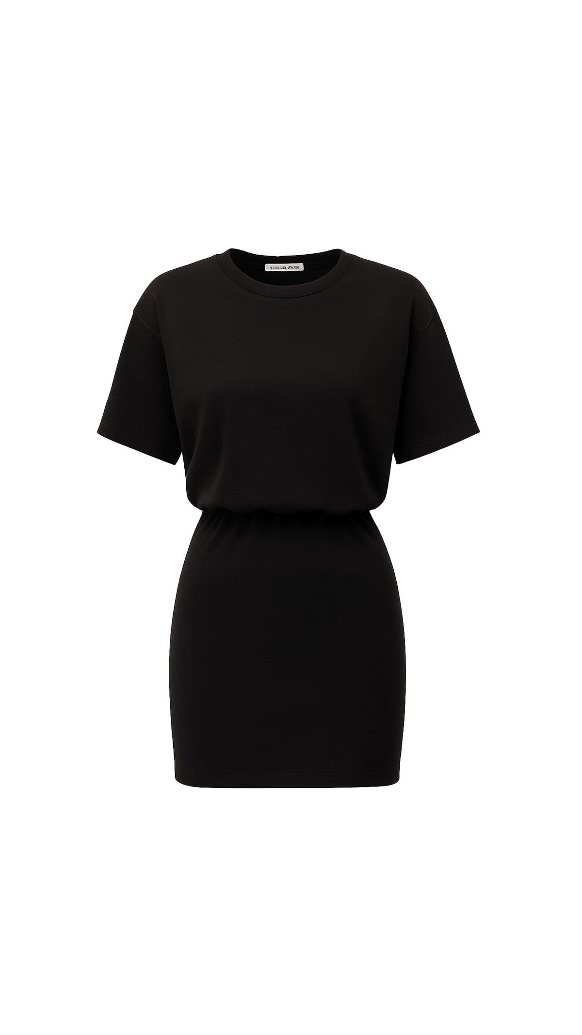 Vatkalı Siyah Modal Elbise