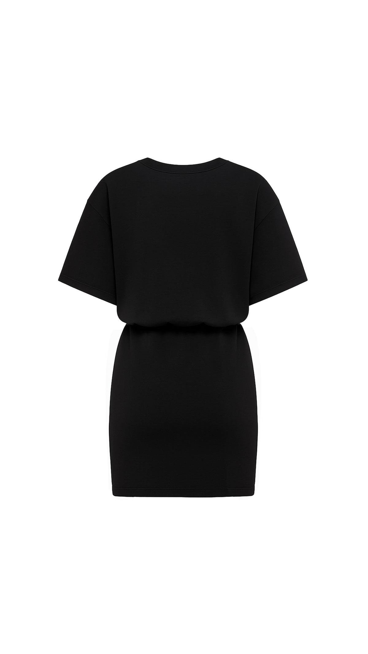 Vatkalı Siyah Modal Elbise