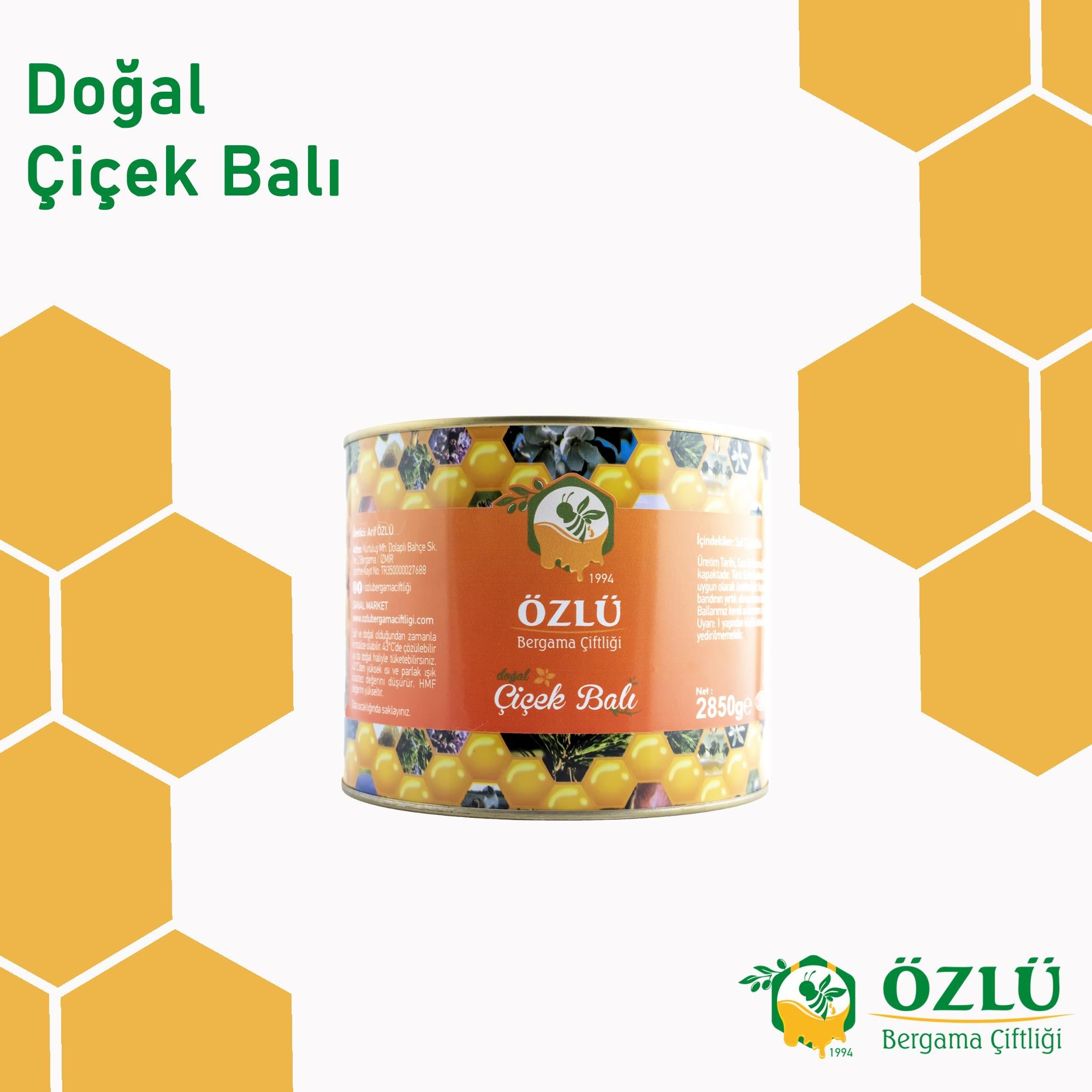 Çiçek Balı 2850g Teneke