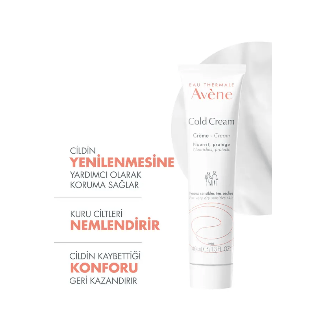 Avene Cold Cream Kuru-Çok Kuru Ciltler İçin Nemlendirici krem 40 ml - Avene