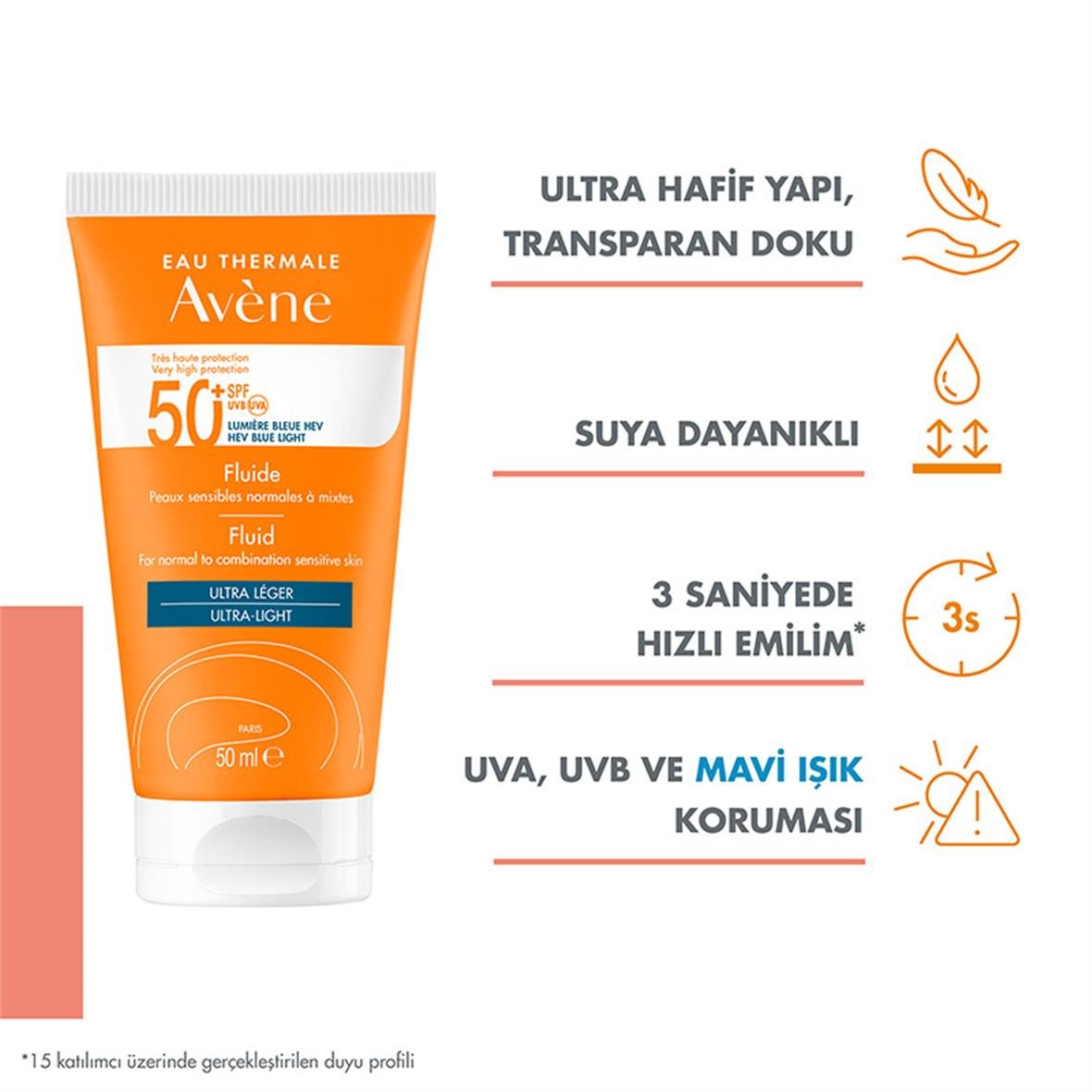 Avene Fluid Dry Touch SPF 50 Güneş Koruyucu 50 ml - Avene