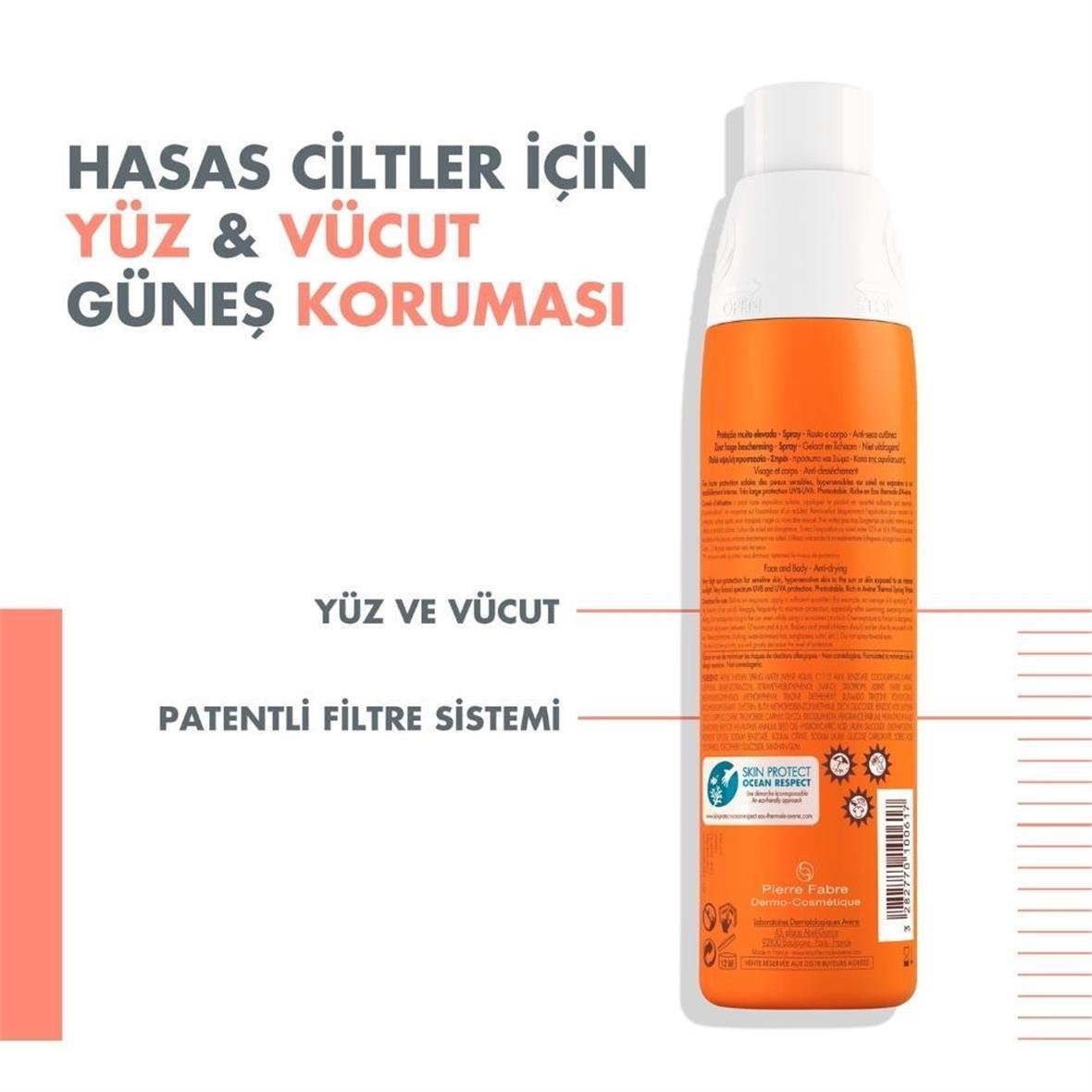 Avene Güneş Spreyi Spf50+ 200ml - Avene
