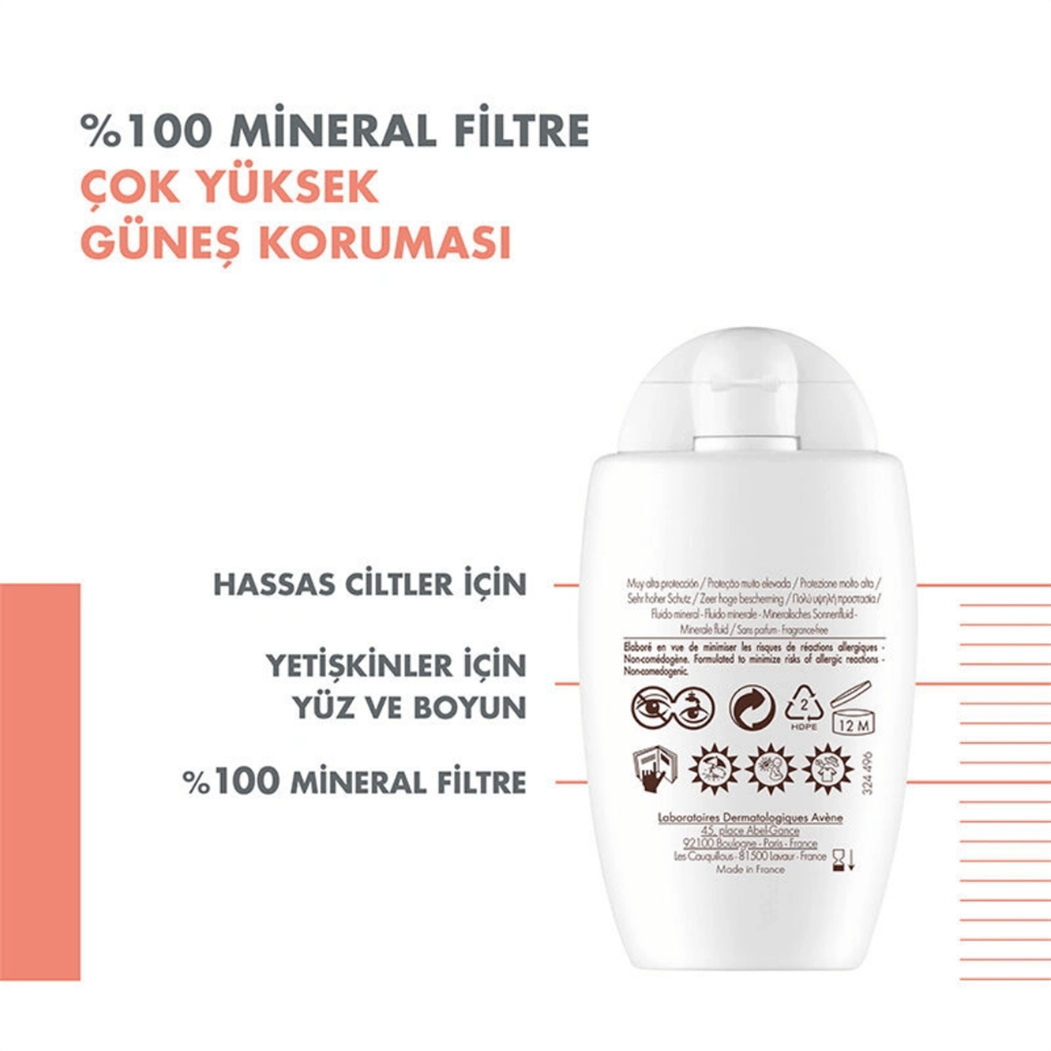 Avene Mineral Sıvı Güneş Kremi SPF 50+ 40 ml - Avene