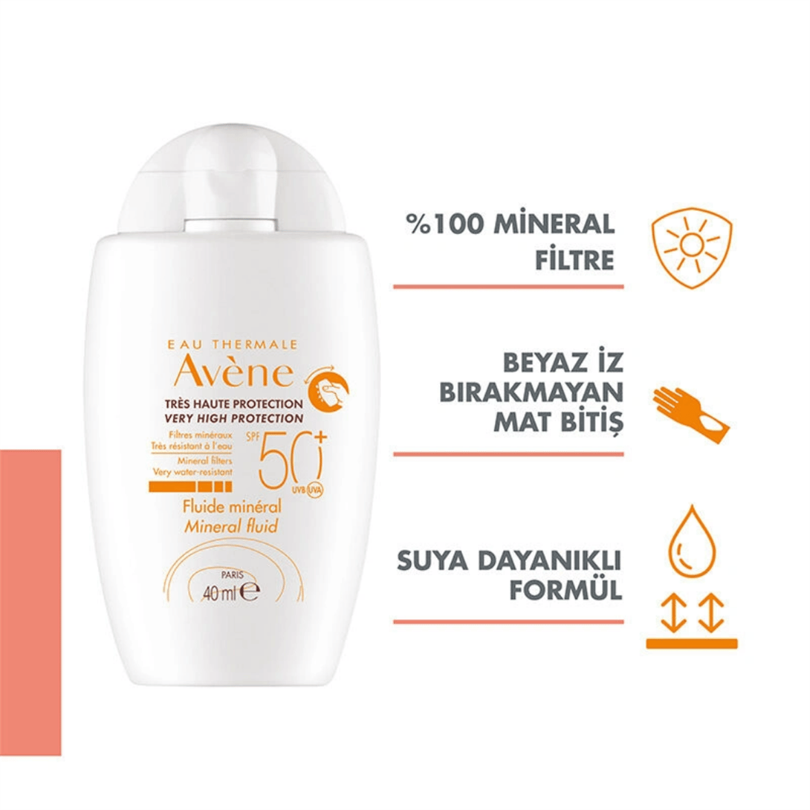 Avene Mineral Sıvı Güneş Kremi SPF 50+ 40 ml - Avene