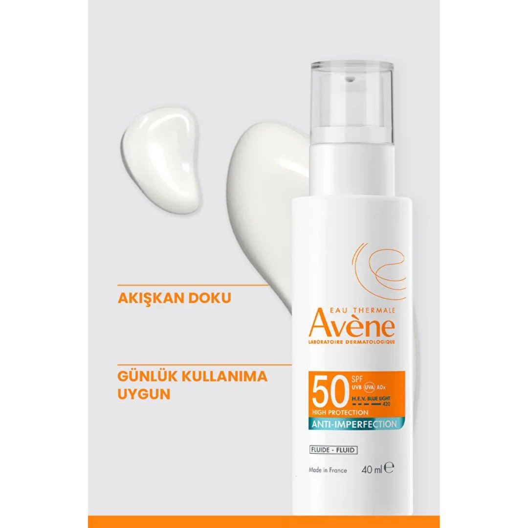 Avene Monolaurin ve Çinko Glukonat İçeren SPF 50 Düzensiz Ciltlere Özel Güneş Kremi 40 ml - Avene