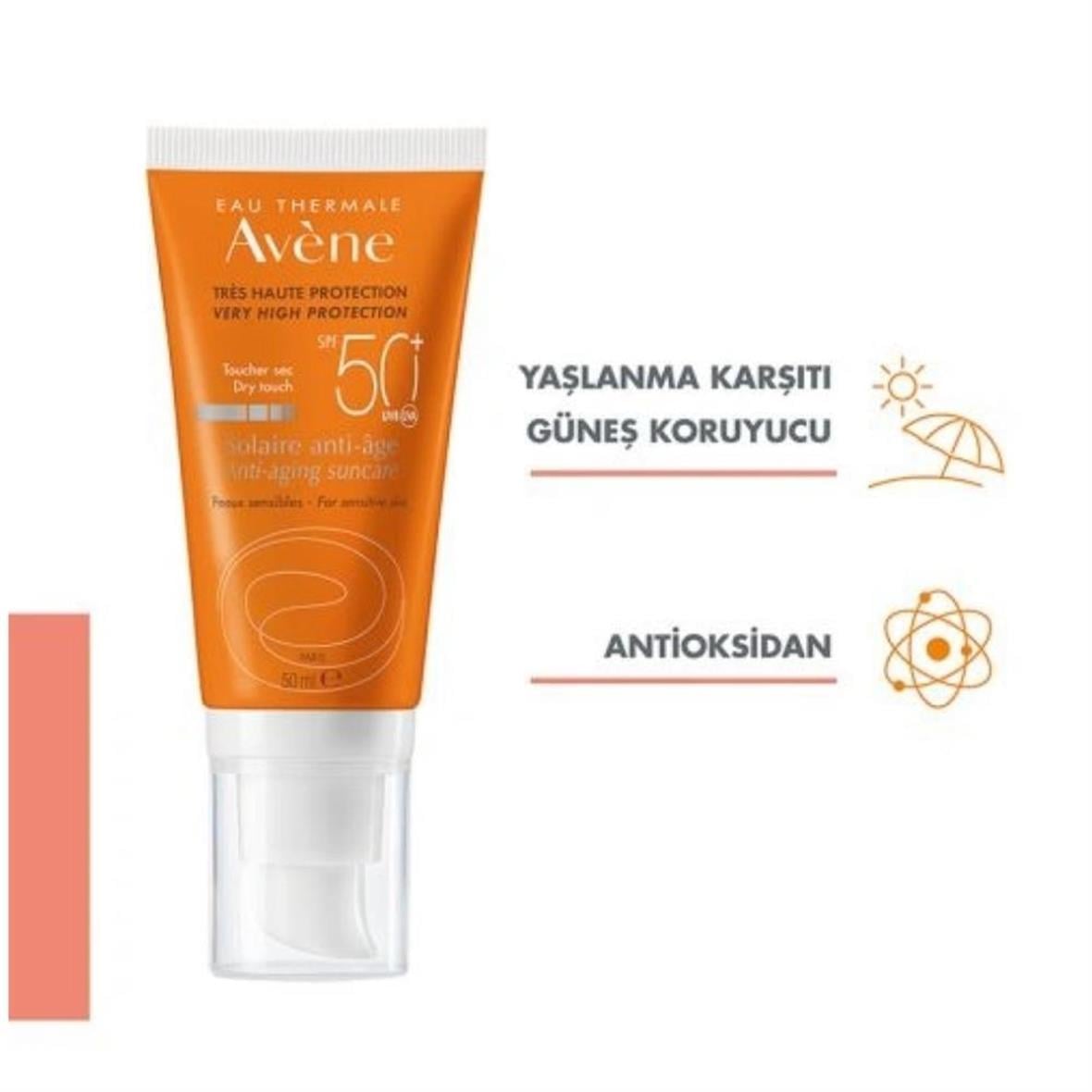 Avene Solaire SPF 50 Yaşlanma Karşıtı Güneş Kremi 50 ml - Avene