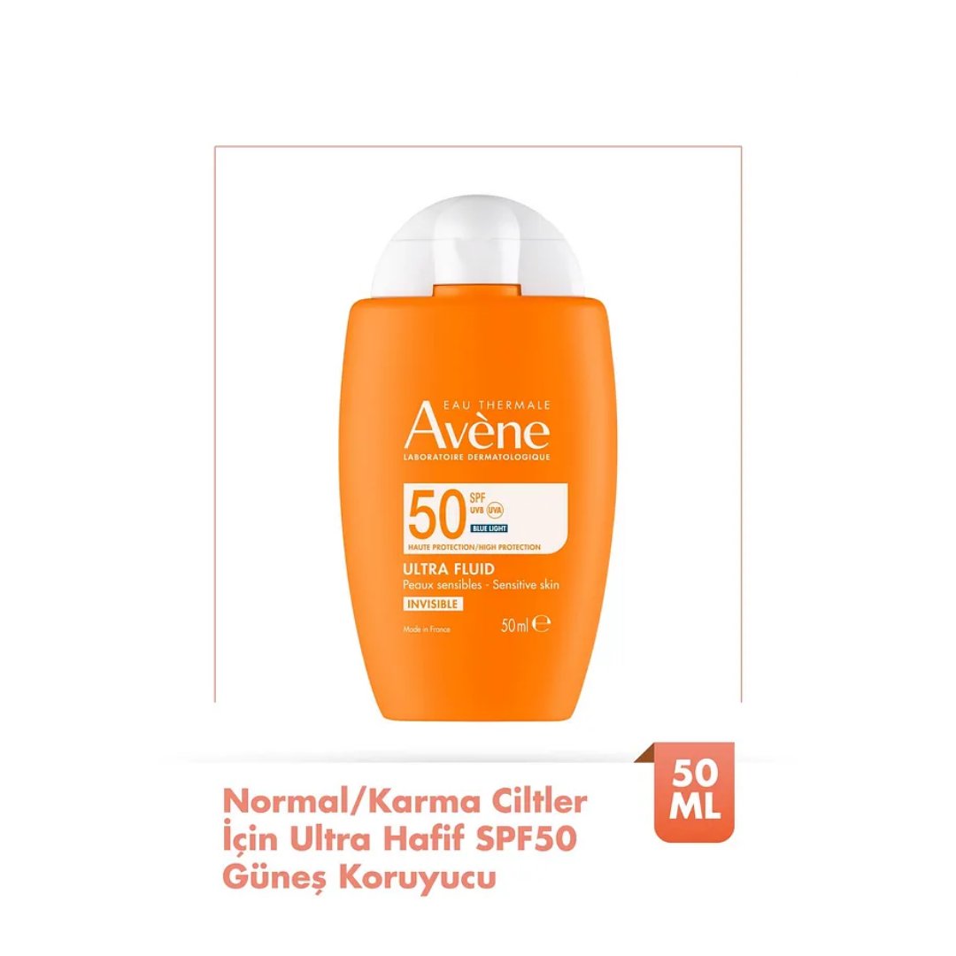 Avene Ultra Fluid Invisible SPF50 Normal ve Karma Ciltler İçin Güneş Kremi 50 ml - Avene
