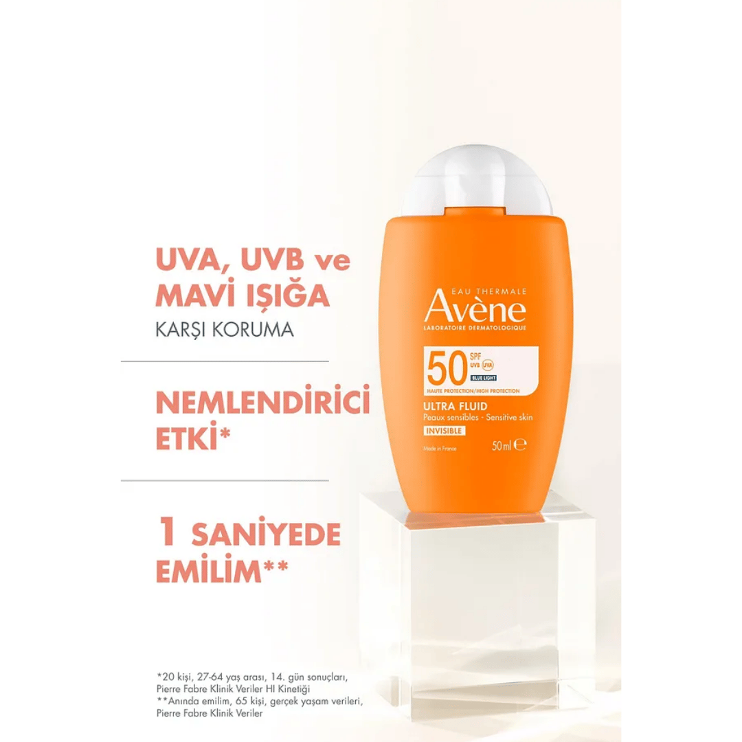 Avene Ultra Fluid Invisible SPF50 Normal ve Karma Ciltler İçin Güneş Kremi 50 ml - Avene