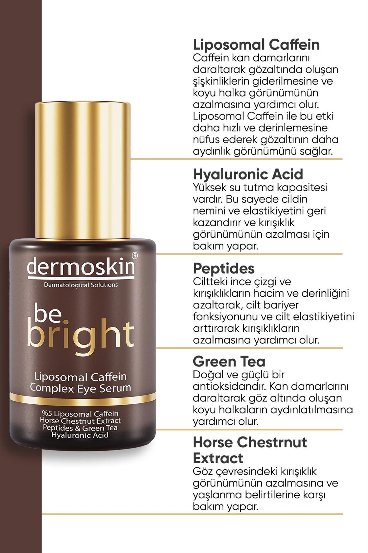 Be Bright Liposomal Caffein Complex Eye Serum 30 ml - Dermoskin