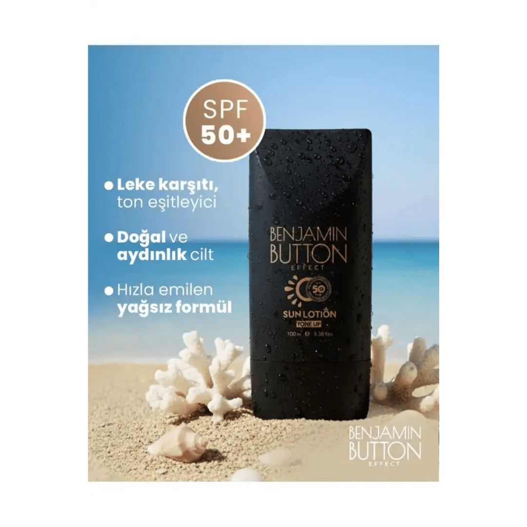 Benjamin Button Effect Lotion Tone Up Aydınlatıcı Renkli Güneş Losyonu SPF50 100 ml - Benjamin Button Effect