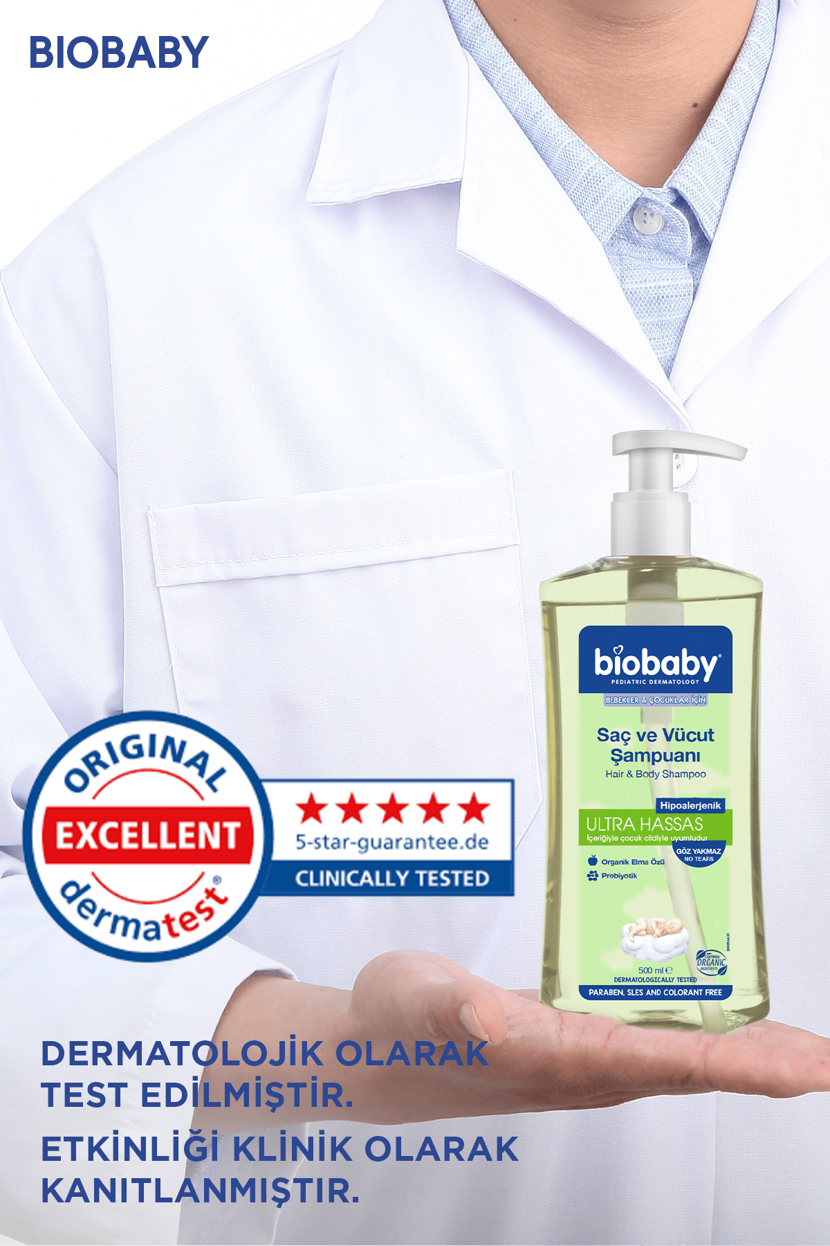 Biobaby Bebek Saç ve Vücut Şampuanı 500 ml - Biobaby