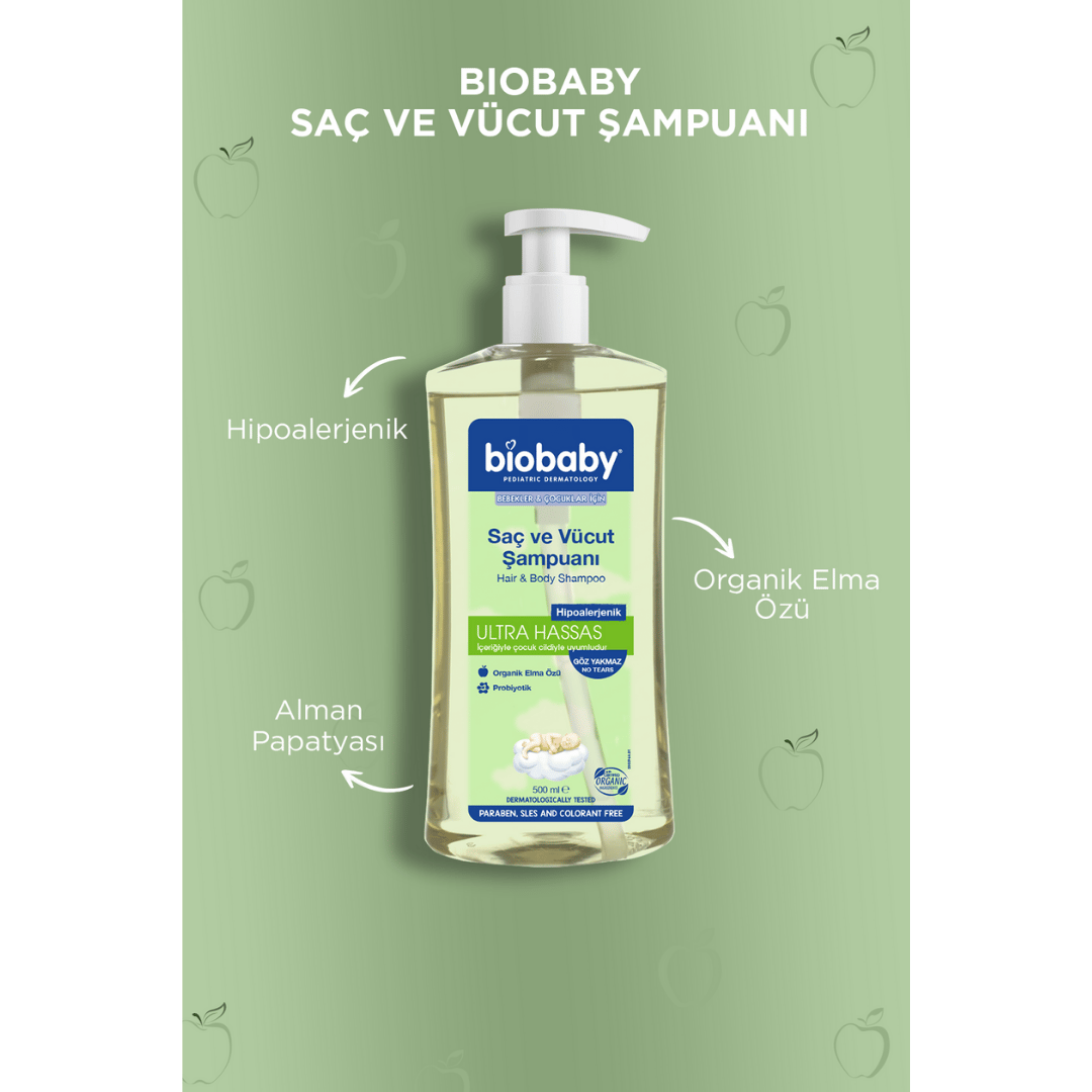 Biobaby Bebek Saç ve Vücut Şampuanı 500 ml 3 Al 2 Öde - Biobaby