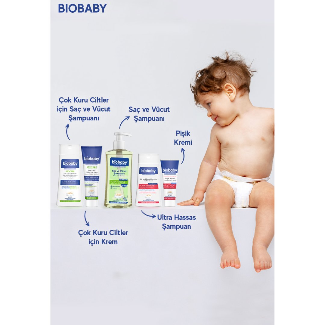 Biobaby Kuru ve Çok Kuru Ciltler için Şampuan ve Krem Seti - Biobaby