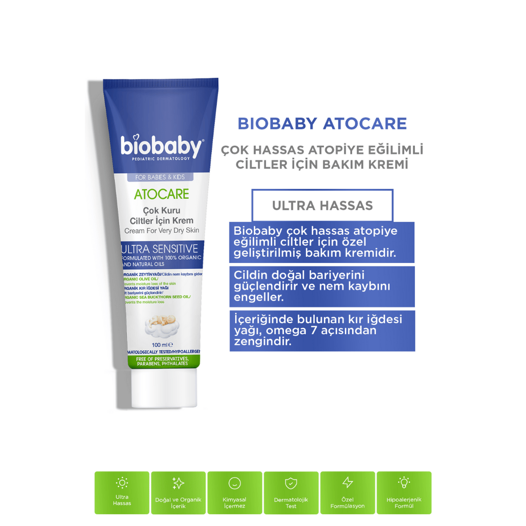 Biobaby Kuru ve Çok Kuru Ciltler İçin Krem 100 ml - Biobaby
