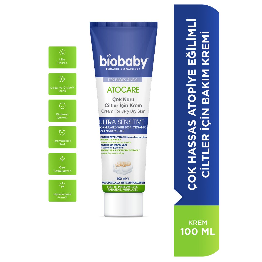 Biobaby Kuru ve Çok Kuru Ciltler İçin Krem 100 ml - Biobaby