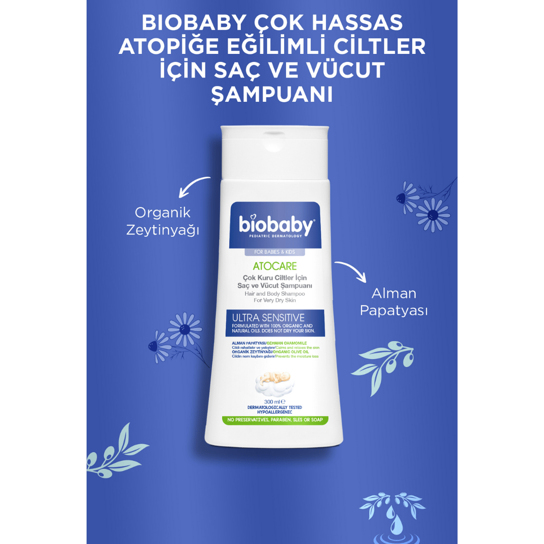 Biobaby Kuru ve Çok Kuru Ciltler için Şampuan ve Krem Seti - Biobaby