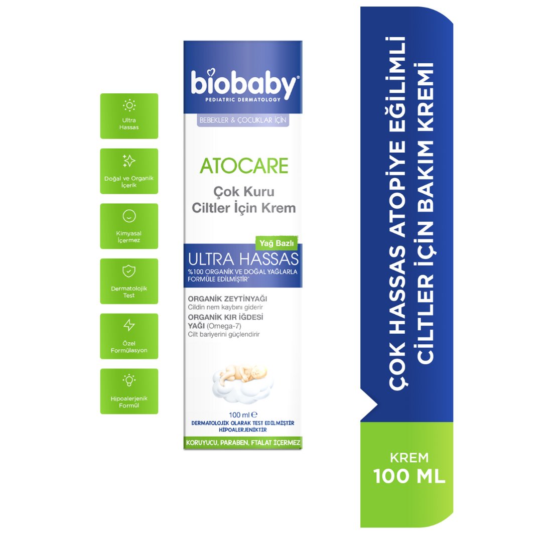 Biobaby Kuru ve Çok Kuru Ciltler İçin Krem 100 ml - Biobaby