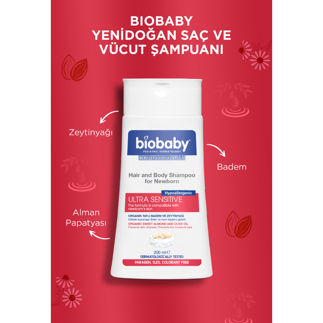 Biobaby Yenidoğan Saç ve Vücut Şampuanı 200 ml - Biobaby