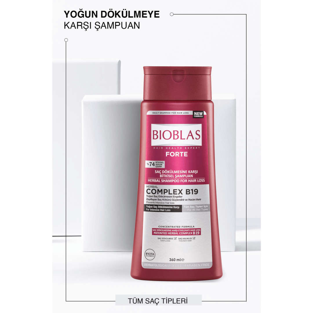 Bioblas Forte Complex B19 Yoğun Saç Dökülmelerine Karşı Bitkisel Şampuan 360 ml - Bioblas