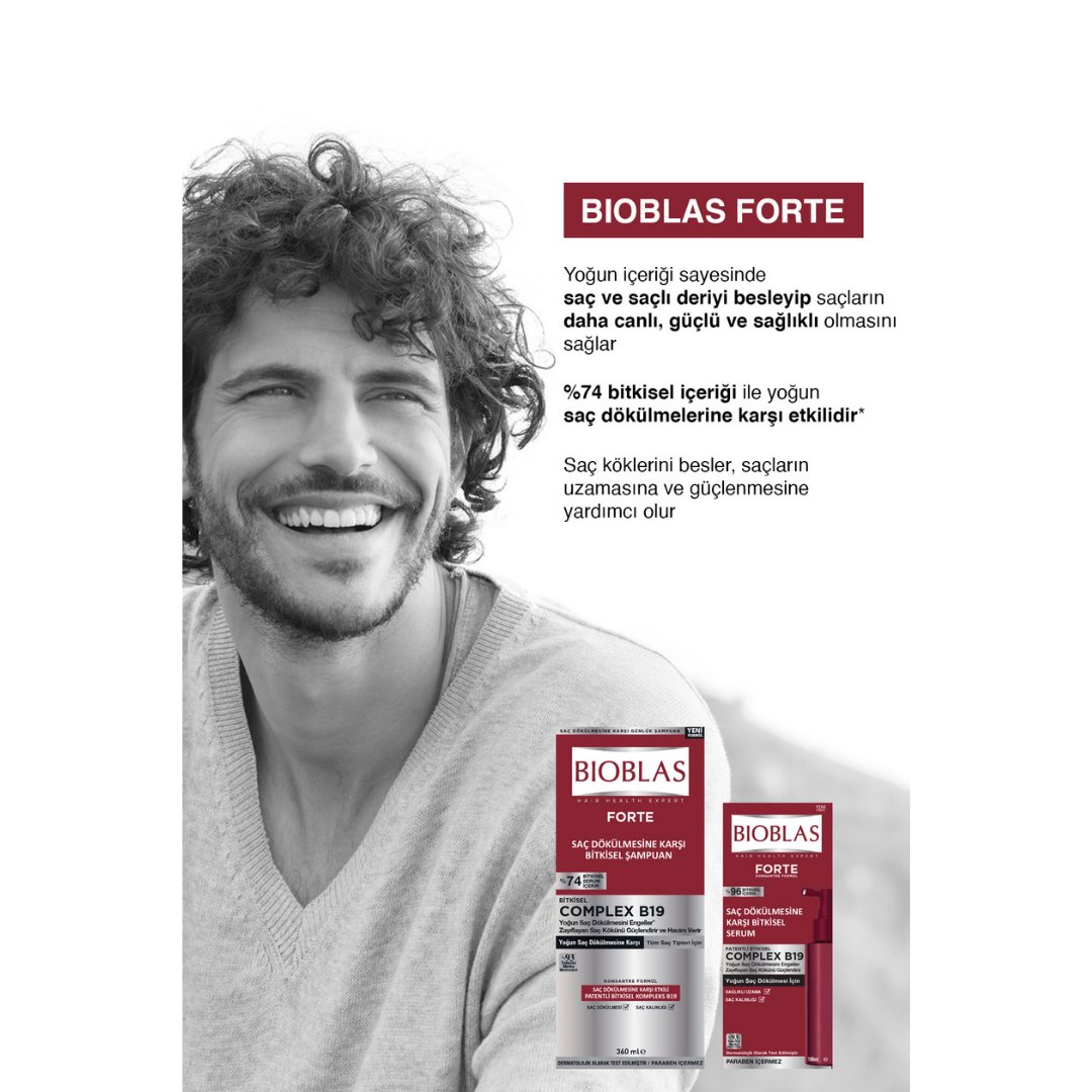 Bioblas Forte Complex B19 Yoğun Saç Dökülmelerine Karşı Bitkisel Şampuan 360 ml - Bioblas