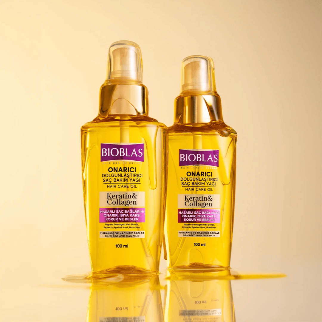 Bioblas Keratin Collagen Dolgunlaştırıcı Saç Bakım Yağı 100 ml - Bioblas