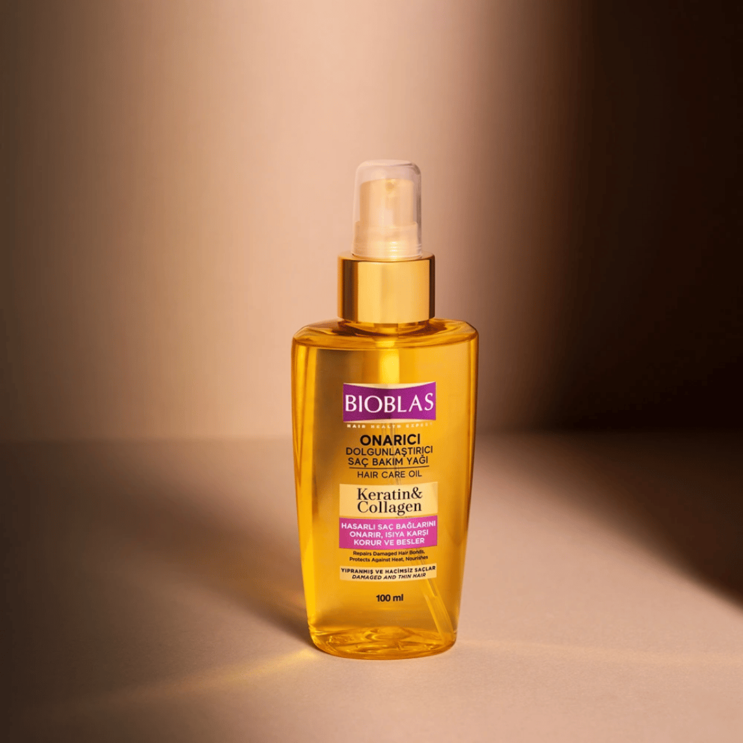 Bioblas Keratin Collagen Dolgunlaştırıcı Saç Bakım Yağı 100 ml - Bioblas