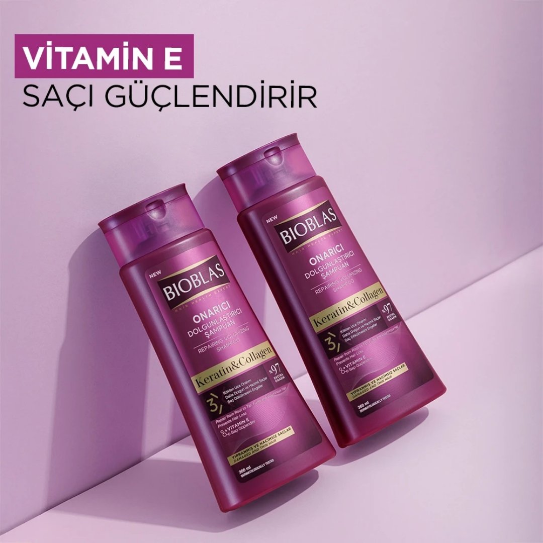 Bioblas Kolajen ve Keratin Dolgunlaştırıcı ve Bariyer Onarıcı Şampuan 360 ml - Bioblas