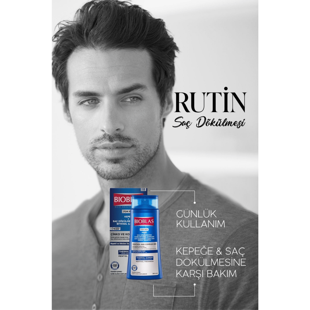 Bioblas Thermal Expert Men Kepek ve Saç Dökülmesine Karşı Şampuan 360 ml - Bioblas