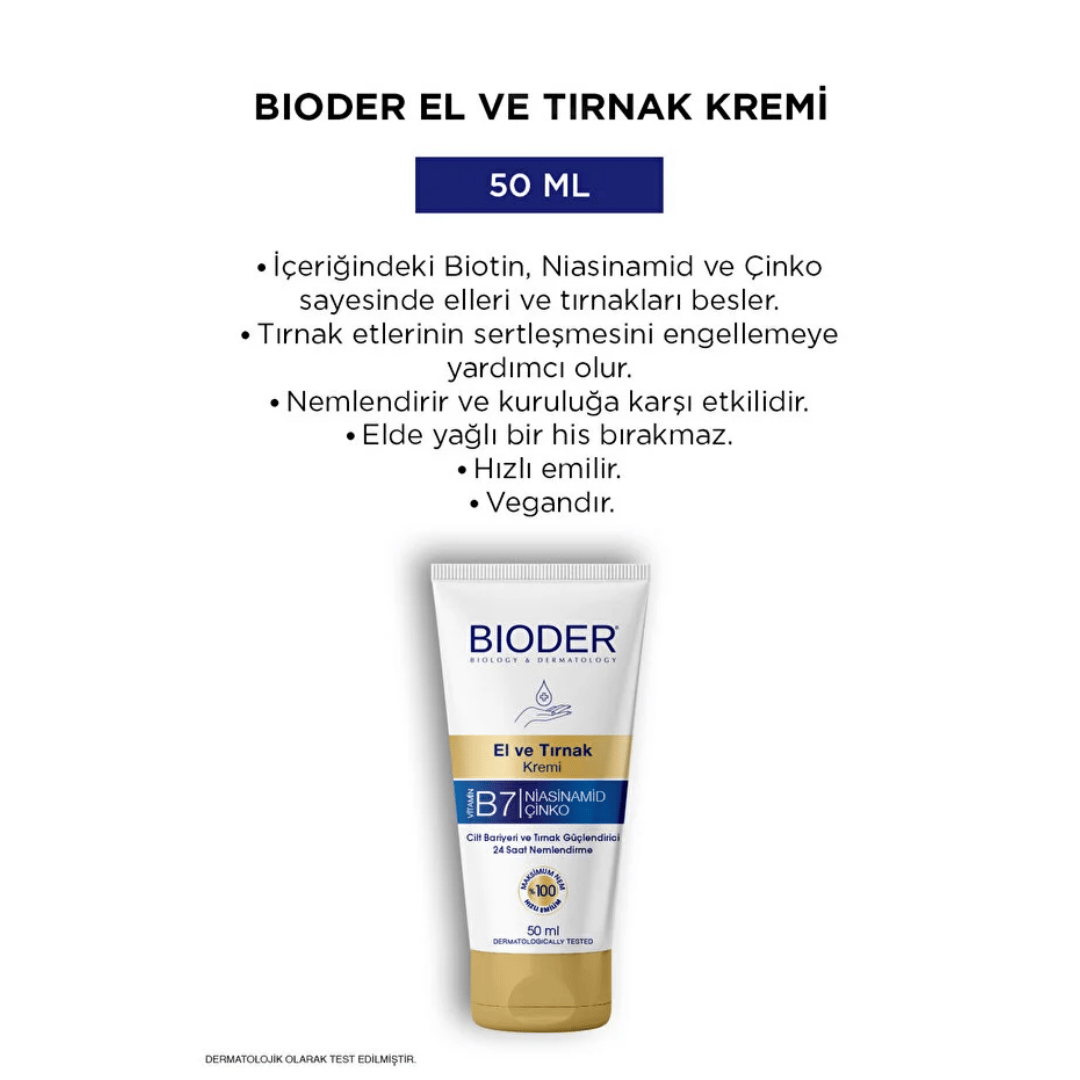 Bioder El ve Tırnak Kremi 50 ml - Bioder