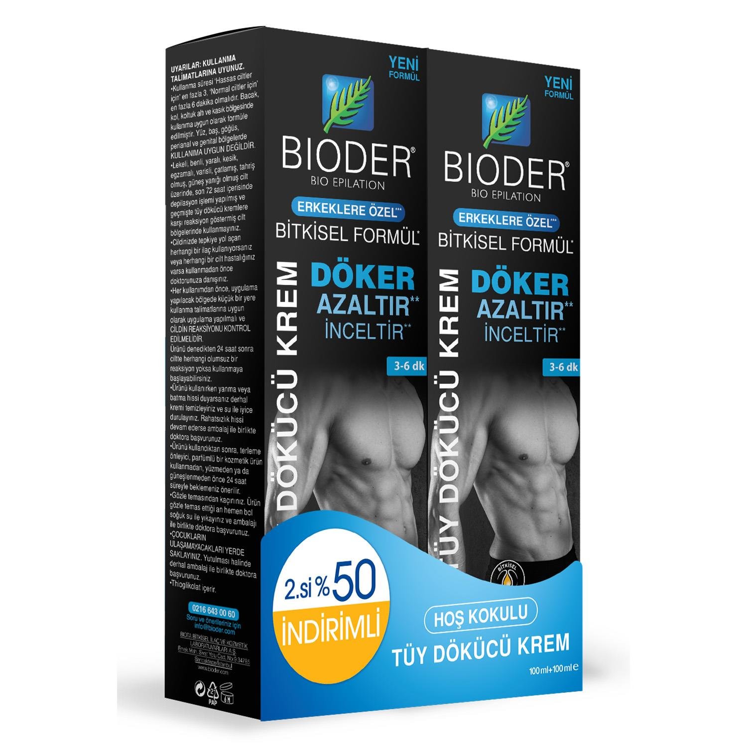 Bioder Erkeklere Özel Tüy Dökücü Krem Seti - Bioder