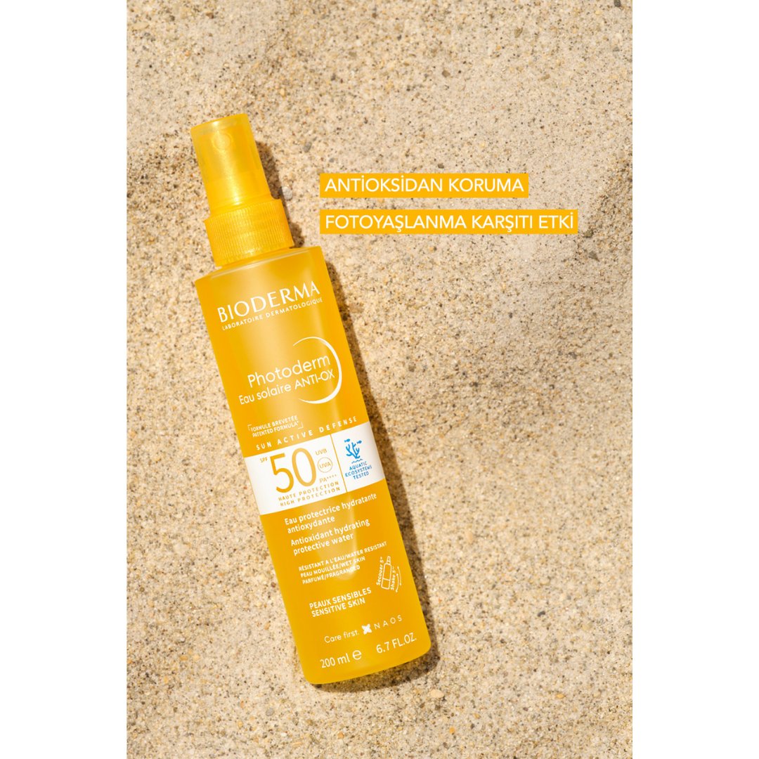 Bioderma Photoderm Anti OX Sun Protective Water SPF50 Yaşlanma Karşıtı Antioksidan Güneş Koruyucu 200 ml - Bioderma