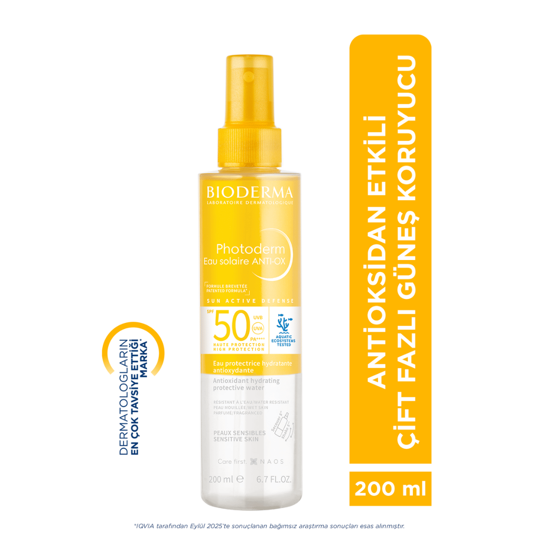 Bioderma Photoderm Anti OX Sun Protective Water SPF50 Yaşlanma Karşıtı Antioksidan Güneş Koruyucu 200 ml - Bioderma