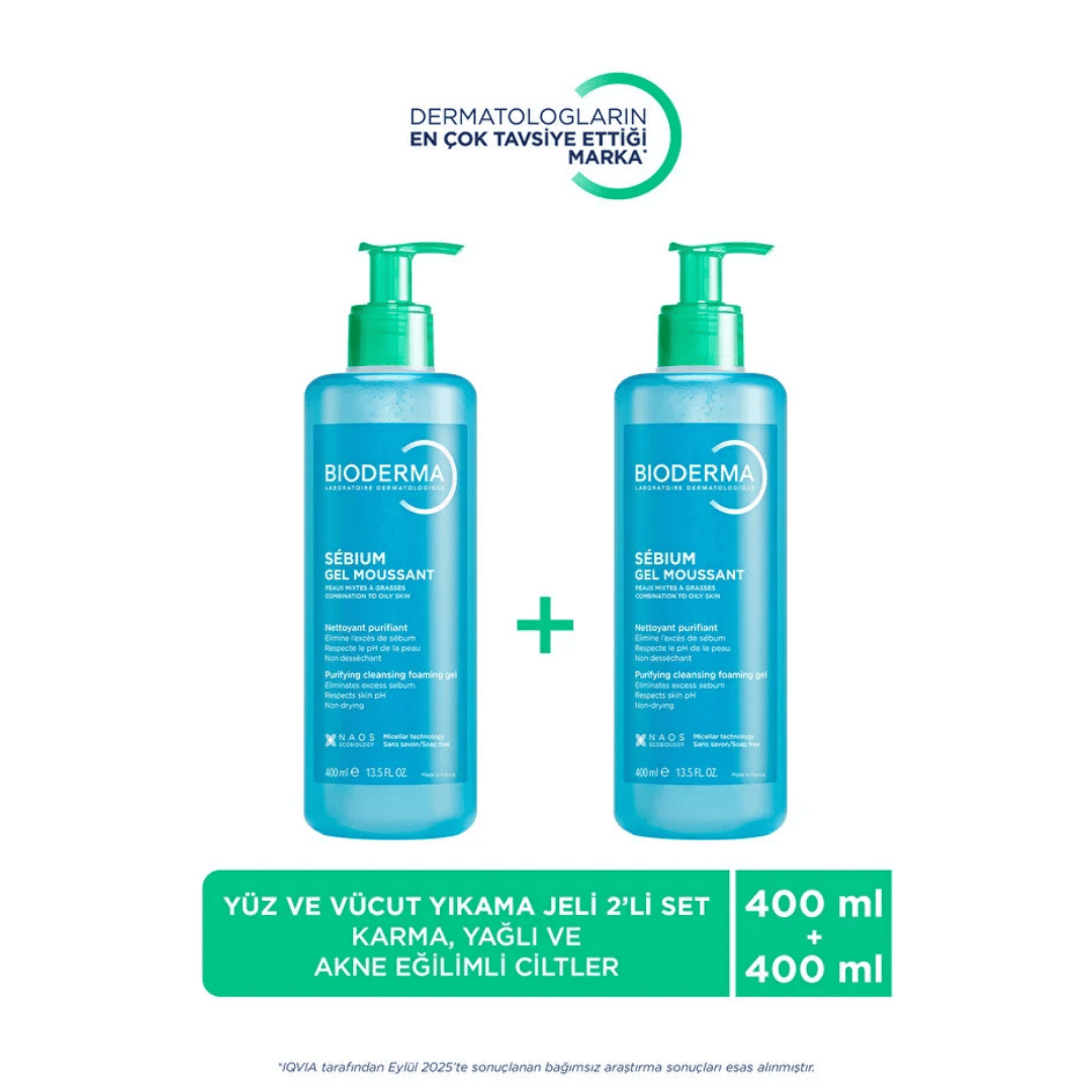 Bioderma Sebium Foaming Temizleme Jeli 2x500 ml - Bioderma