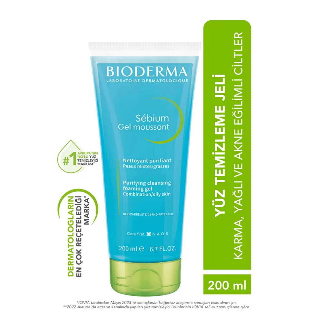 Bioderma Sebium Temizleme Jeli 200 ml ve Nemlendirici Jel Krem Seti 30 ml Yağlı ve Akneye Eğilimli Ciltler - Bioderma