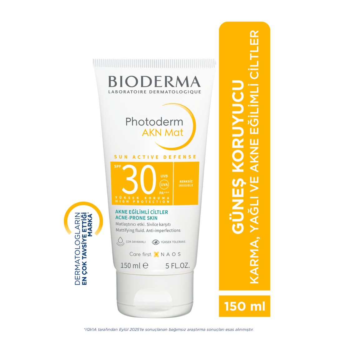 Bioderma Sebium Yüz Temizleme Jeli + Photoderm AKN Mat SPF 30 Güneş Koruyucu Seti - Bioderma